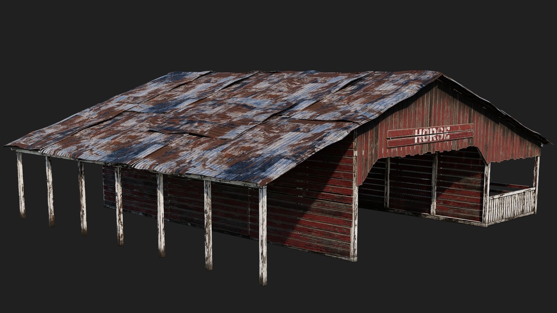 13-14-15-16 - Farm Buildings 4K PBR GameReady Low-poly 3D model_20