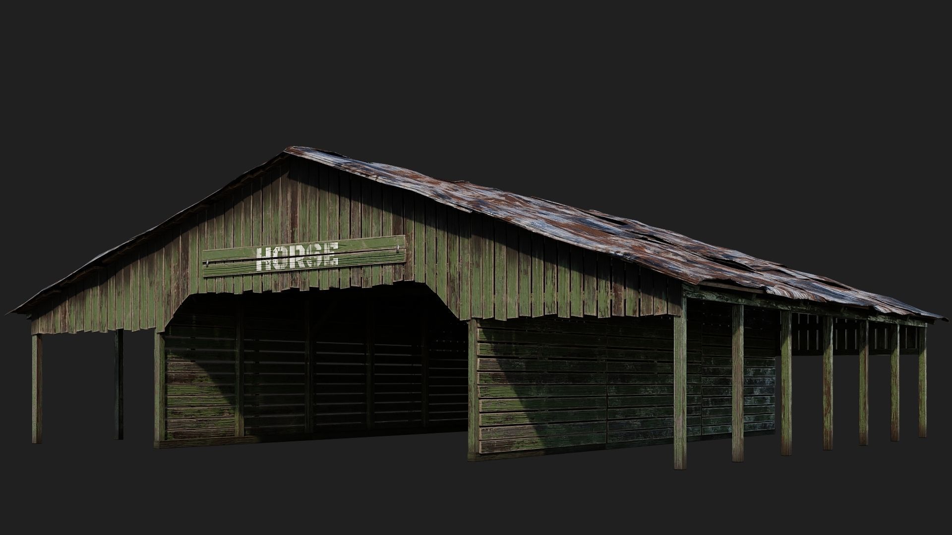 13-14-15-16 - Farm Buildings 4K PBR GameReady Low-poly 3D model_33