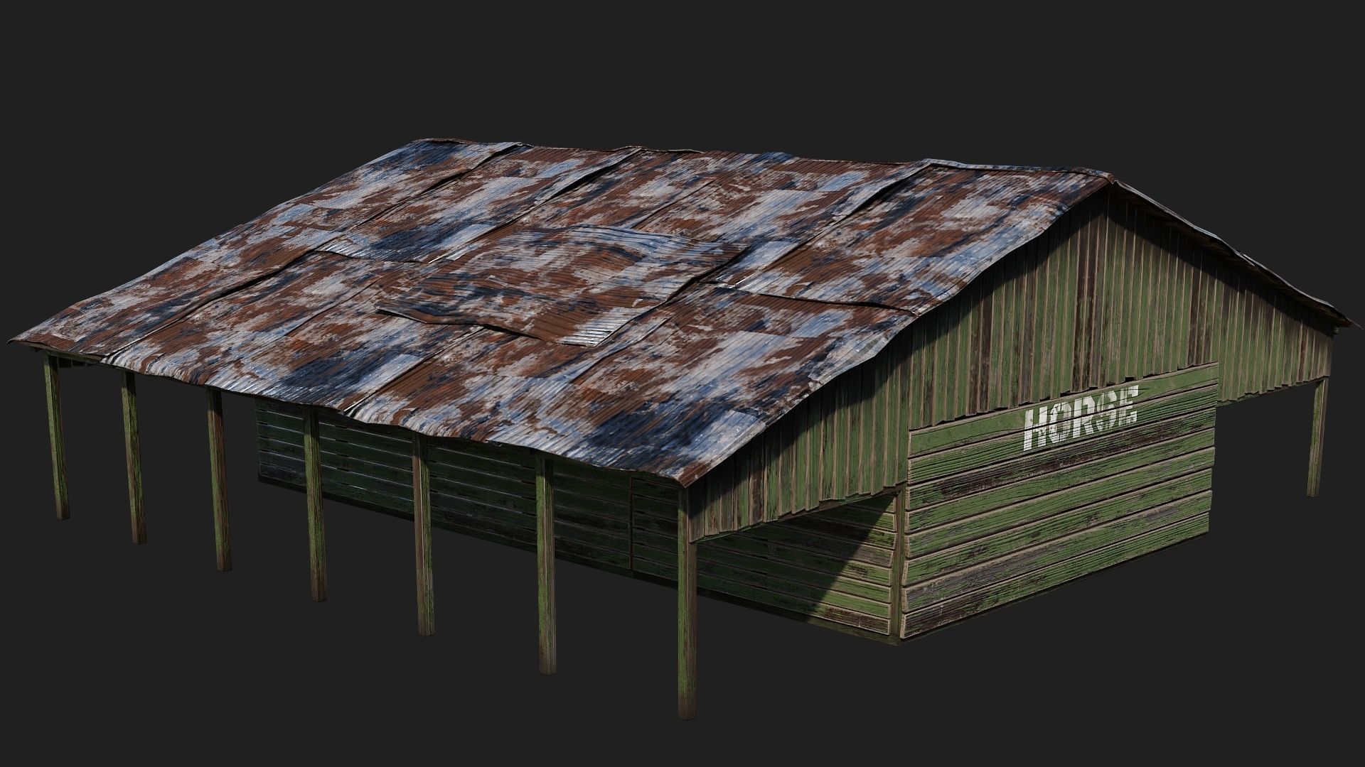 13-14-15-16 - Farm Buildings 4K PBR GameReady Low-poly 3D model_40