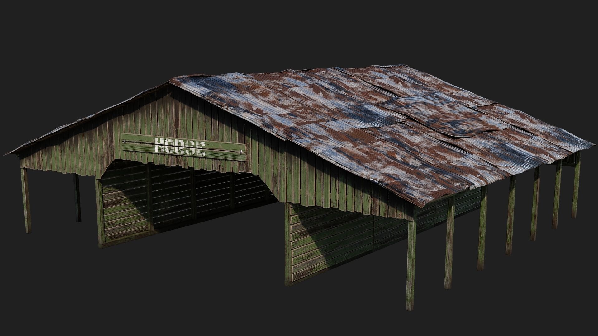 13-14-15-16 - Farm Buildings 4K PBR GameReady Low-poly 3D model_39