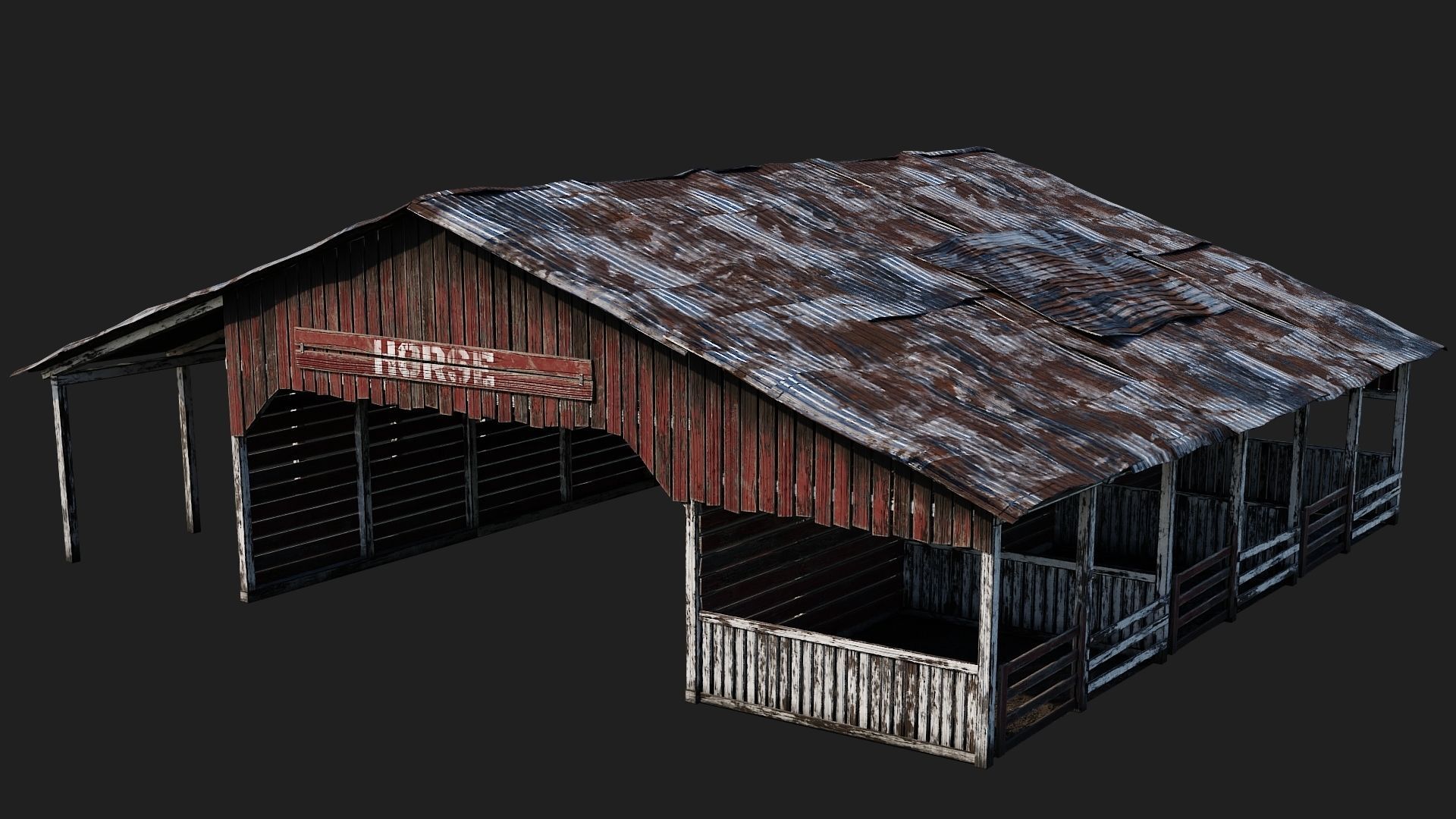 13-14-15-16 - Farm Buildings 4K PBR GameReady Low-poly 3D model_21