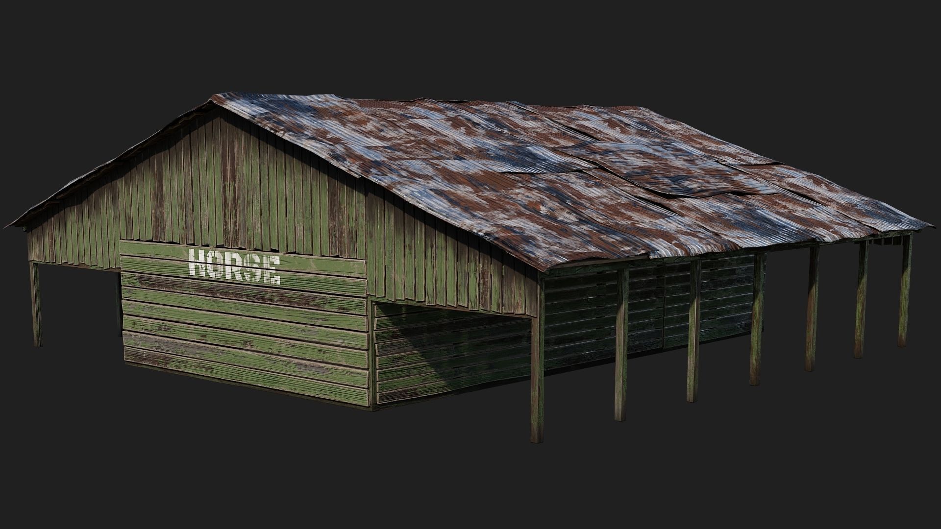 13-14-15-16 - Farm Buildings 4K PBR GameReady Low-poly 3D model_32