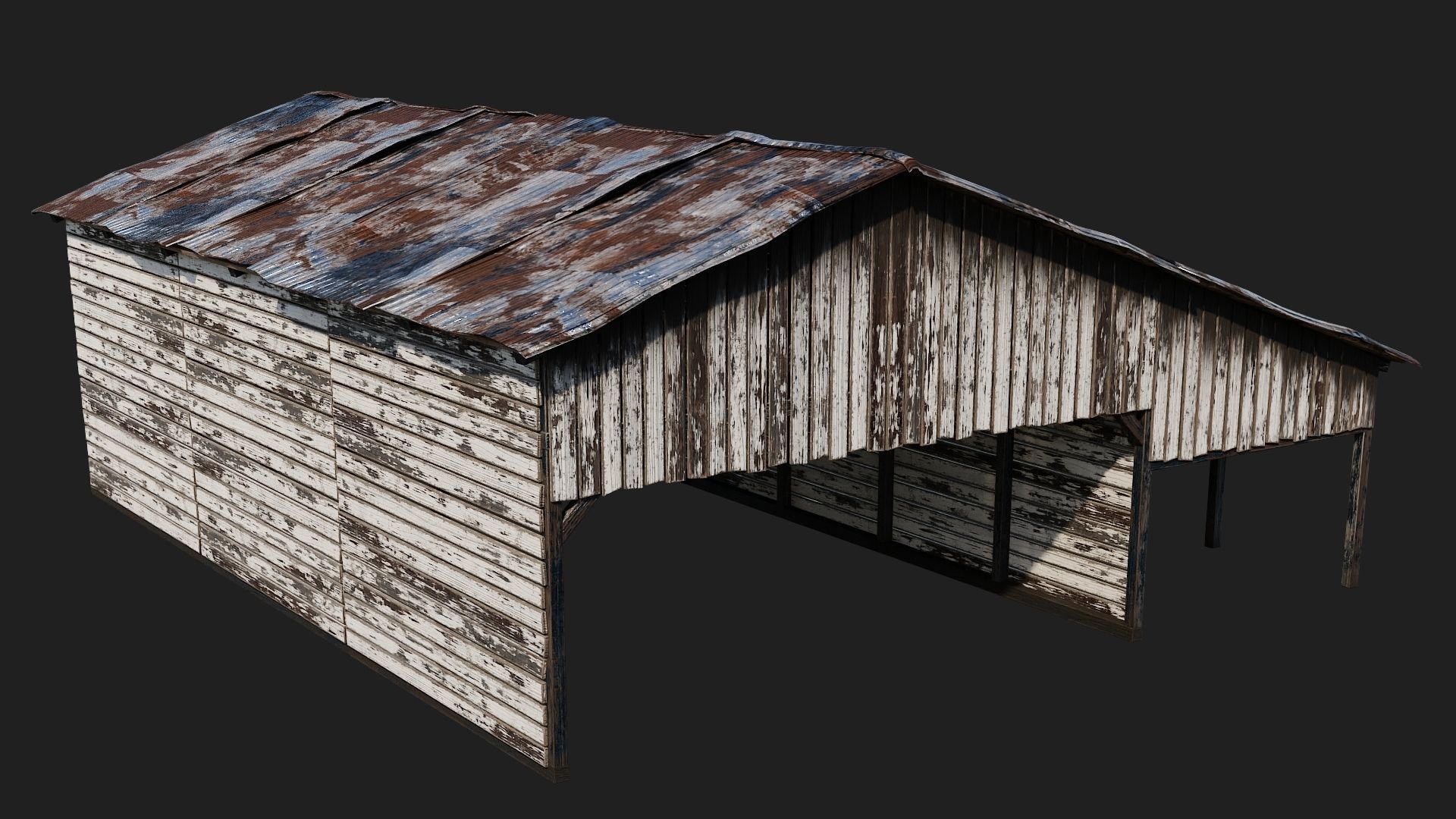 13-14-15-16 - Farm Buildings 4K PBR GameReady Low-poly 3D model_31