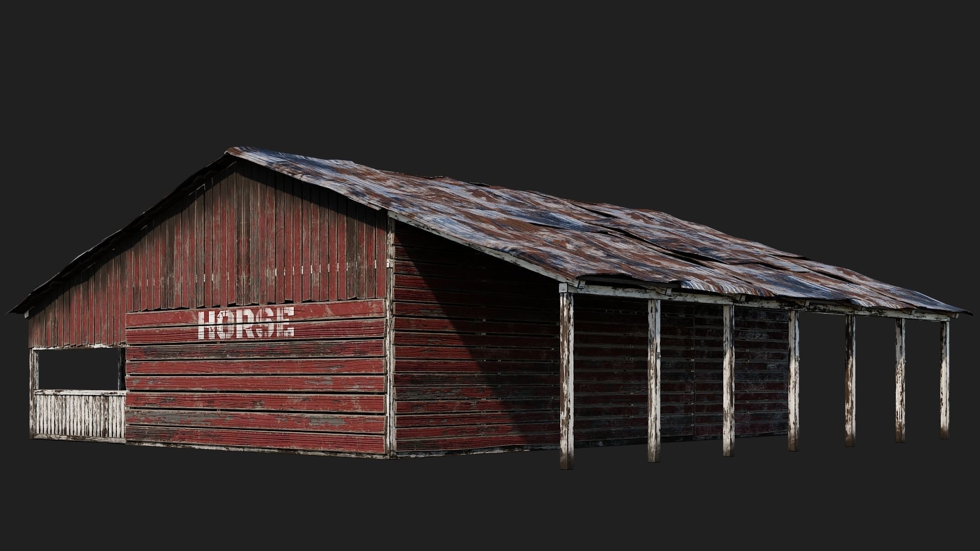 13-14-15-16 - Farm Buildings 4K PBR GameReady Low-poly 3D model_17