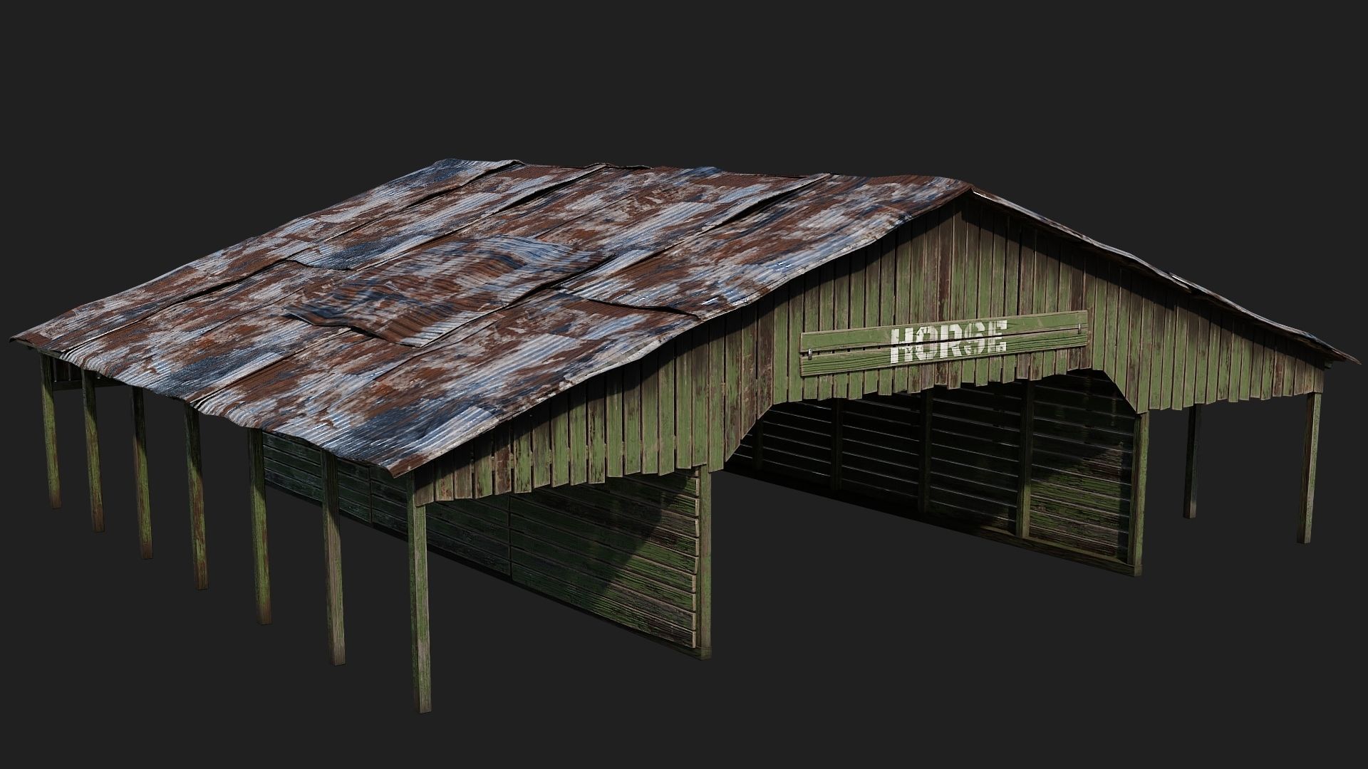 13-14-15-16 - Farm Buildings 4K PBR GameReady Low-poly 3D model_38