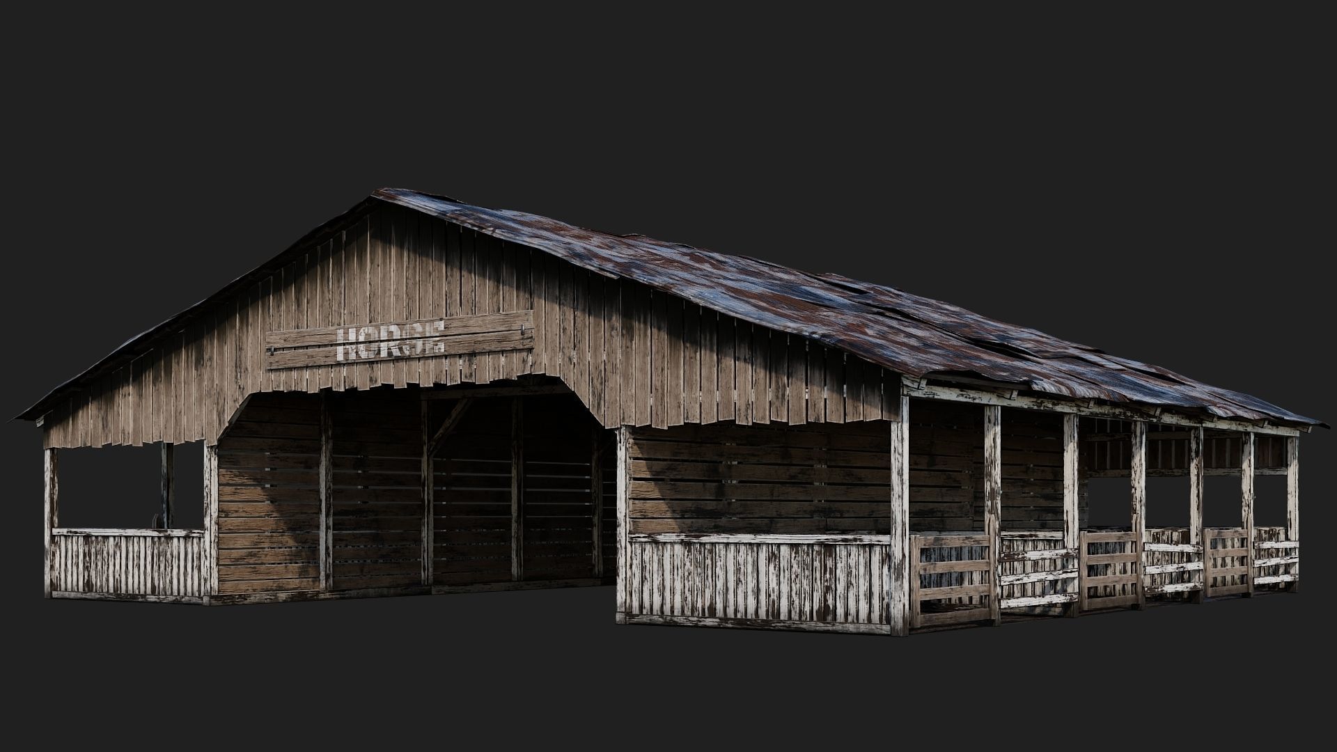 13-14-15-16 - Farm Buildings 4K PBR GameReady Low-poly 3D model_6