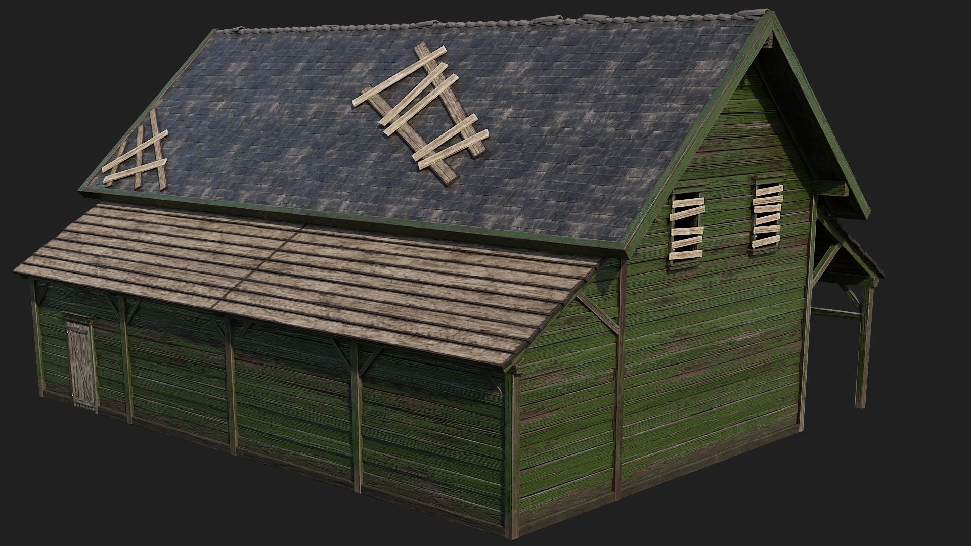 17-18-19-20 - Farm Buildings 4K PBR GameReady Low-poly 3D model_31