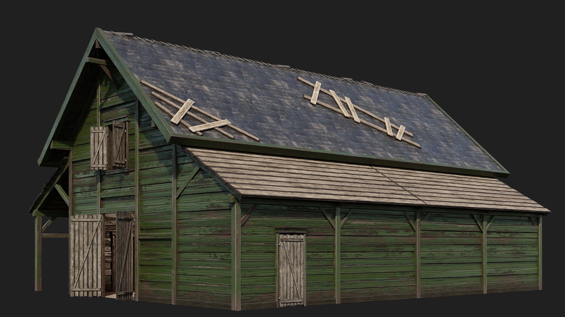 17-18-19-20 - Farm Buildings 4K PBR GameReady Low-poly 3D model_24