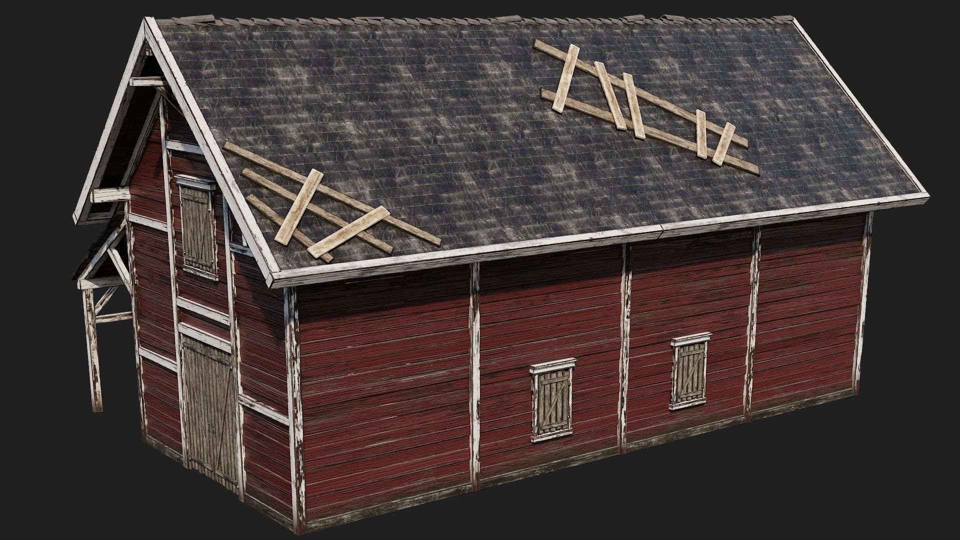 17-18-19-20 - Farm Buildings 4K PBR GameReady Low-poly 3D model_21