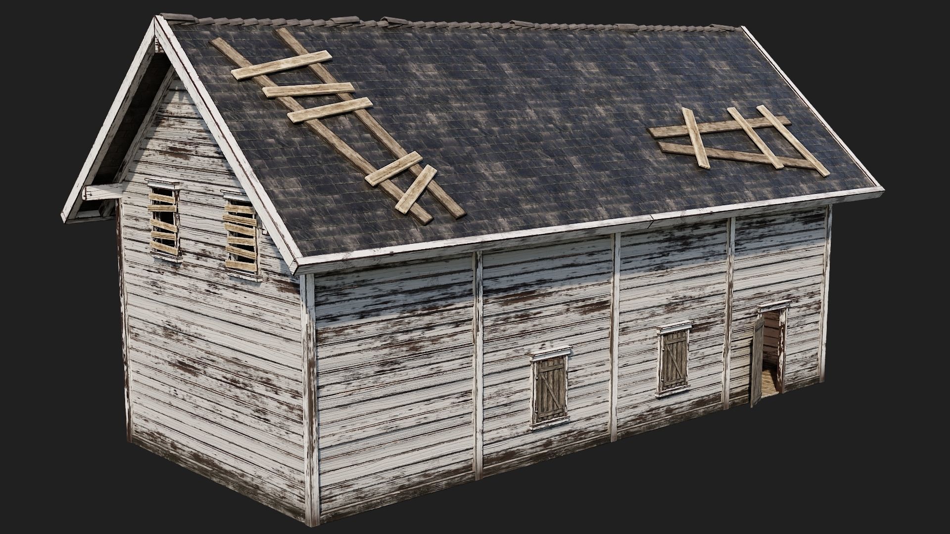 17-18-19-20 - Farm Buildings 4K PBR GameReady Low-poly 3D model_6