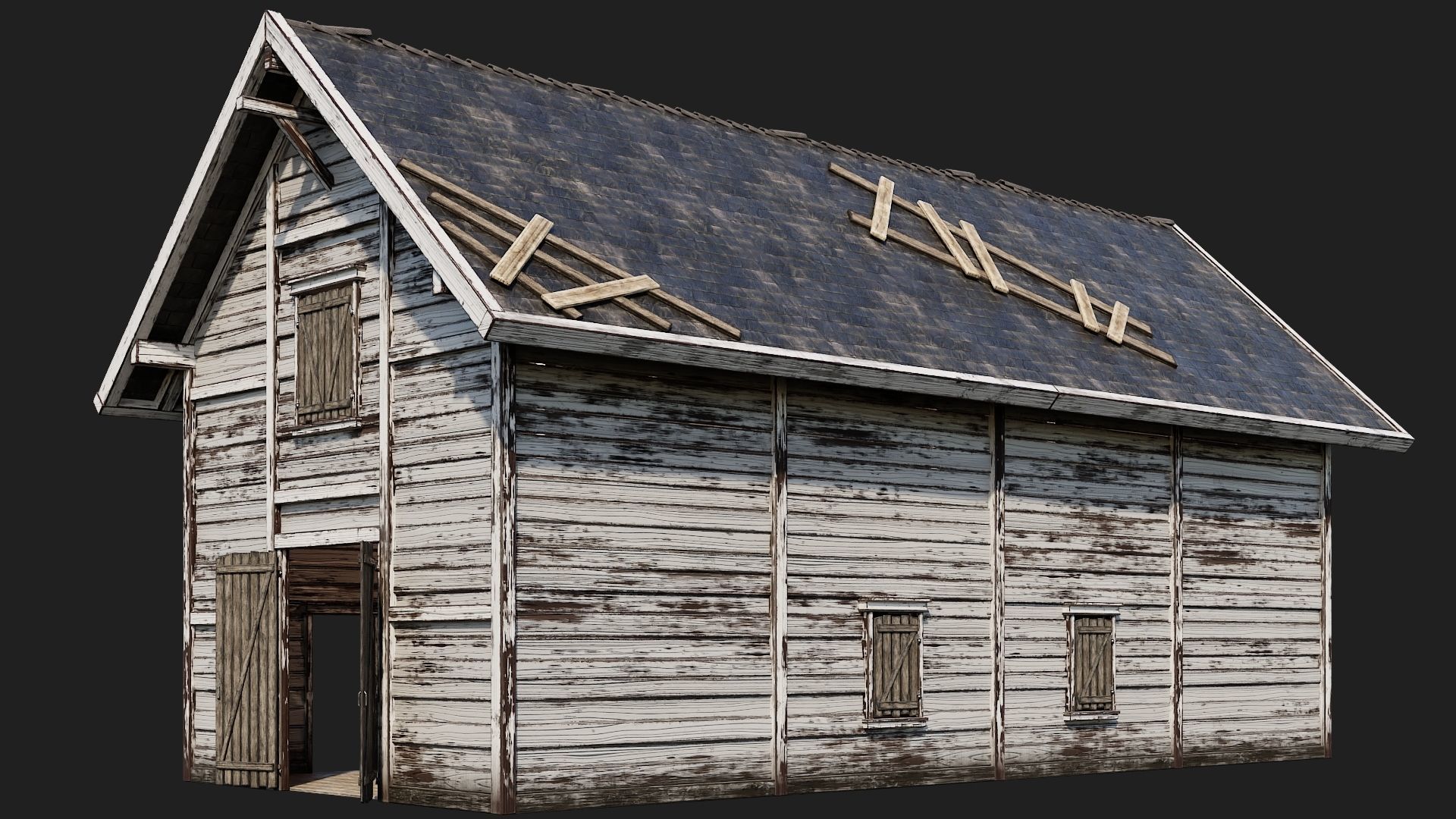 17-18-19-20 - Farm Buildings 4K PBR GameReady Low-poly 3D model_7