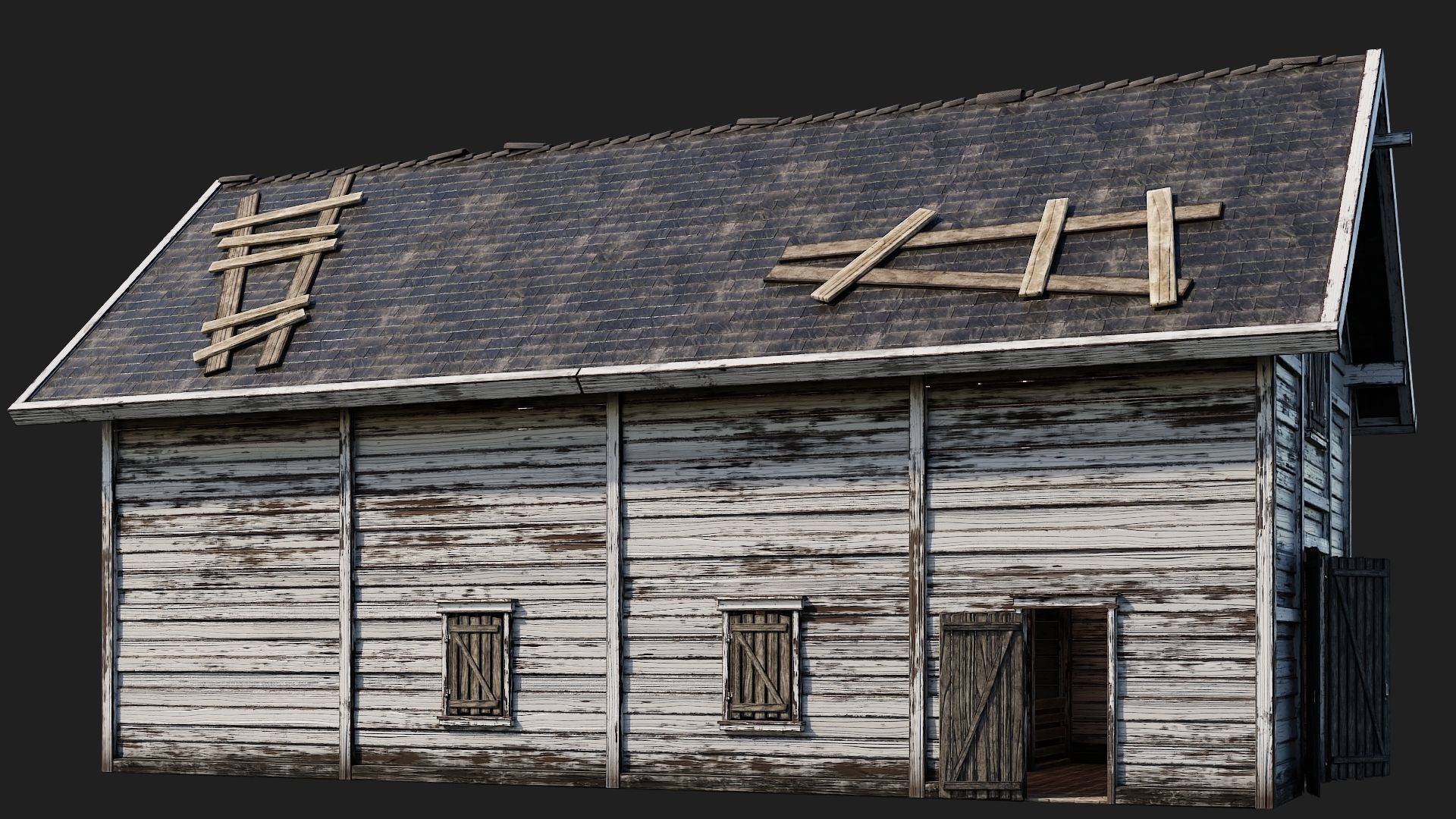 17-18-19-20 - Farm Buildings 4K PBR GameReady Low-poly 3D model_10