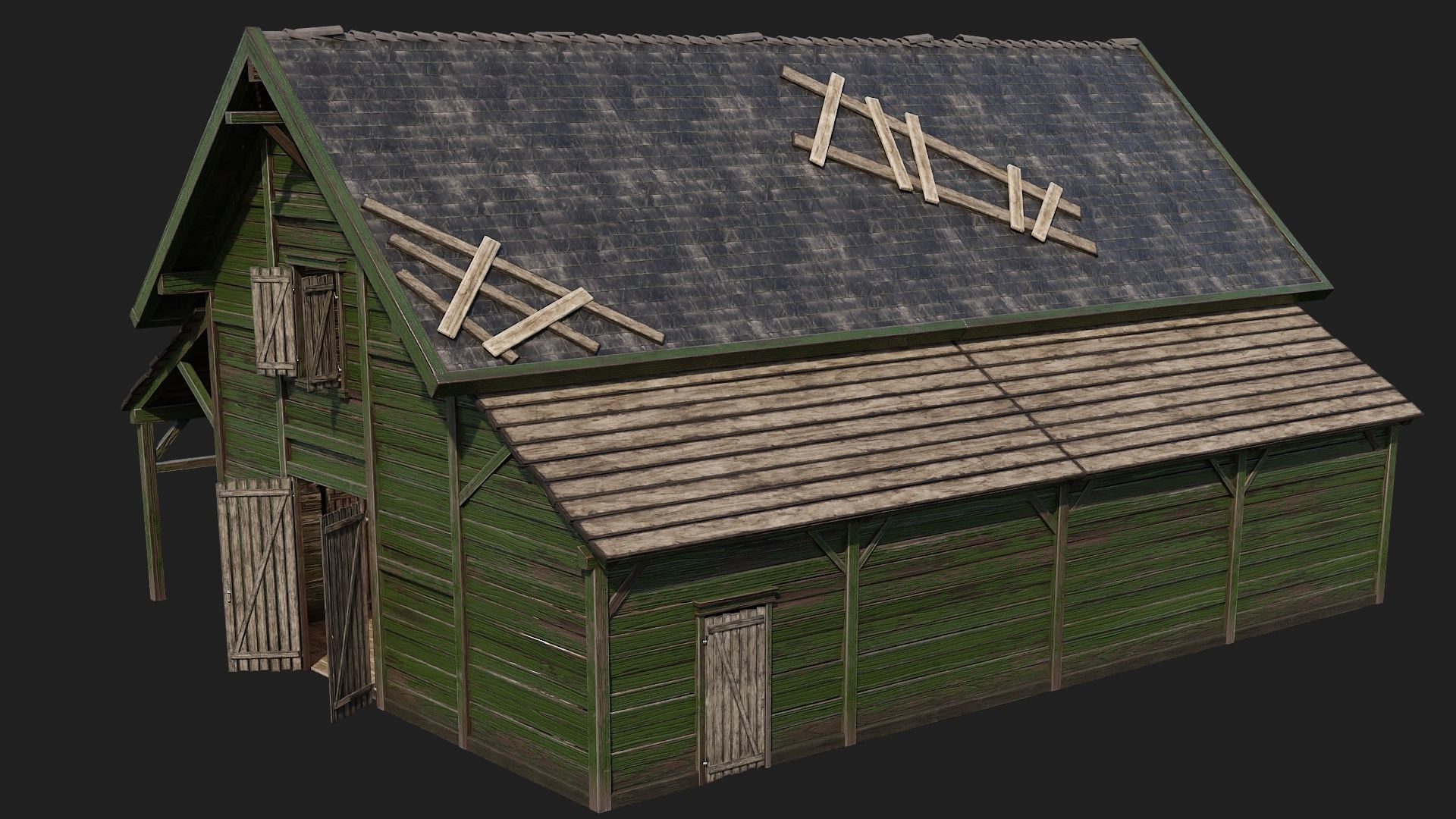17-18-19-20 - Farm Buildings 4K PBR GameReady Low-poly 3D model_30