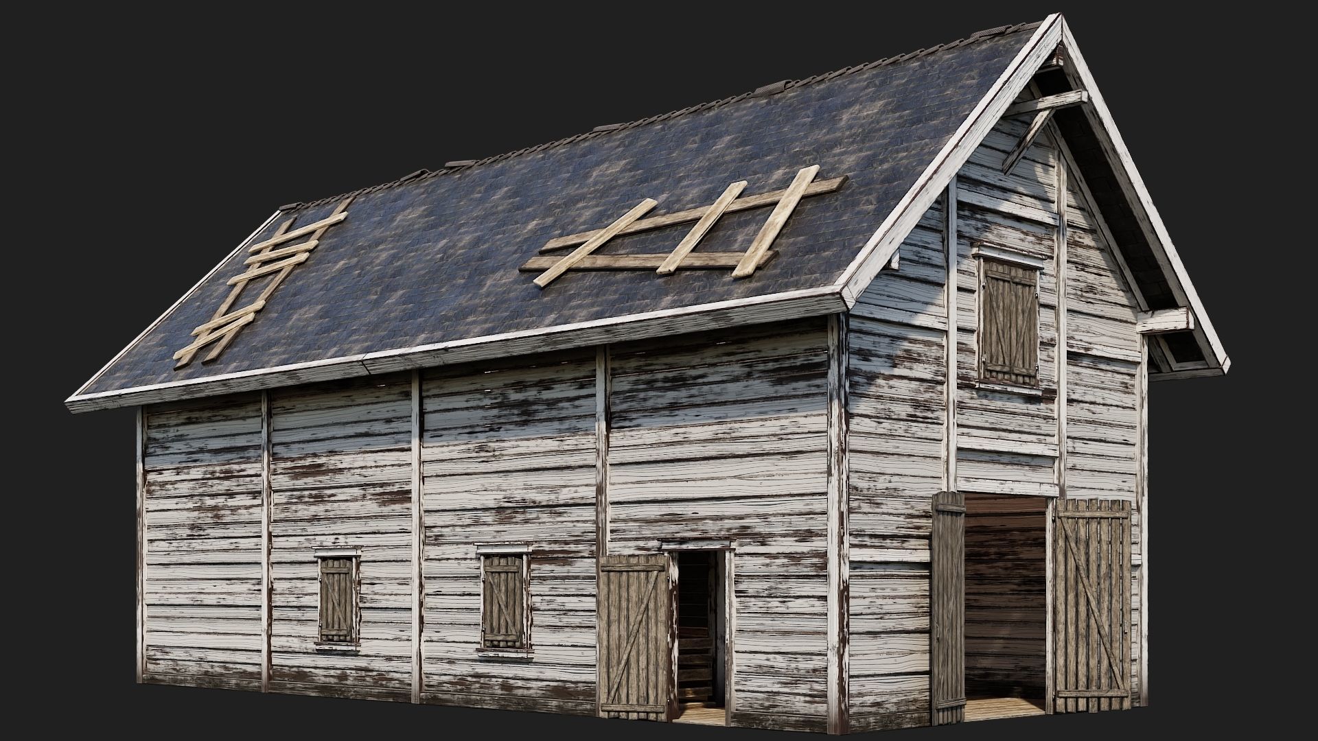17-18-19-20 - Farm Buildings 4K PBR GameReady Low-poly 3D model_1
