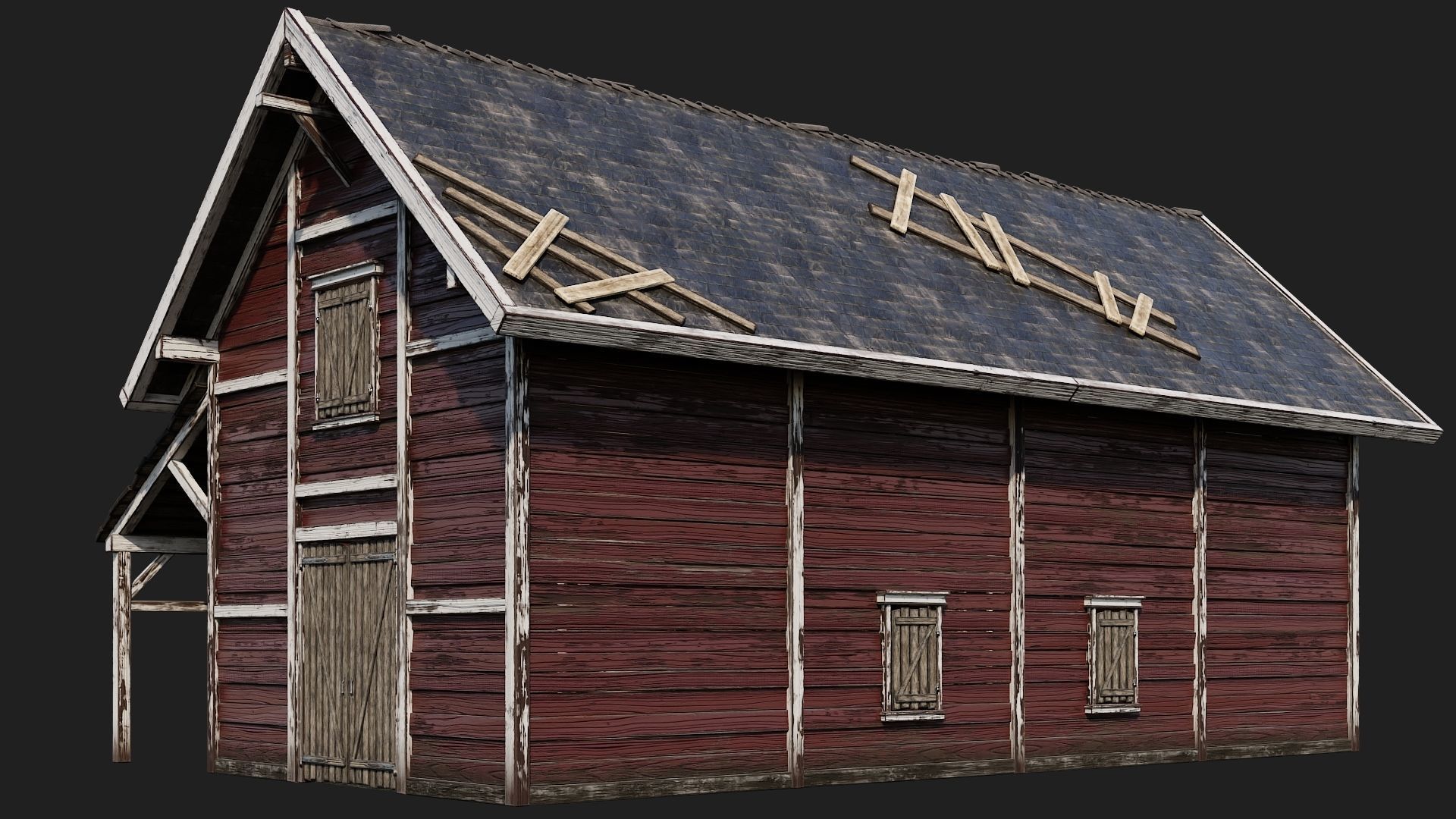 17-18-19-20 - Farm Buildings 4K PBR GameReady Low-poly 3D model_15