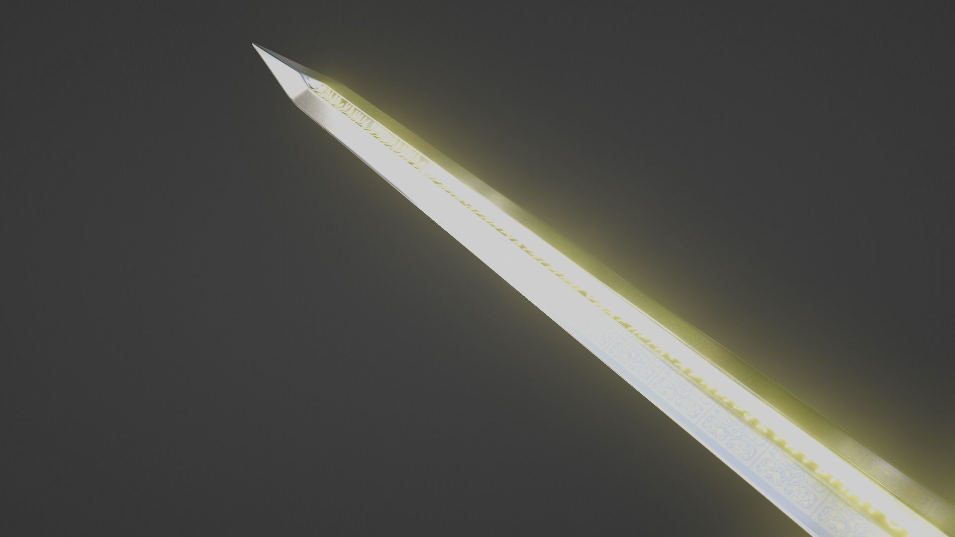 Fantasy Sword Model Free low-poly 3D model_3