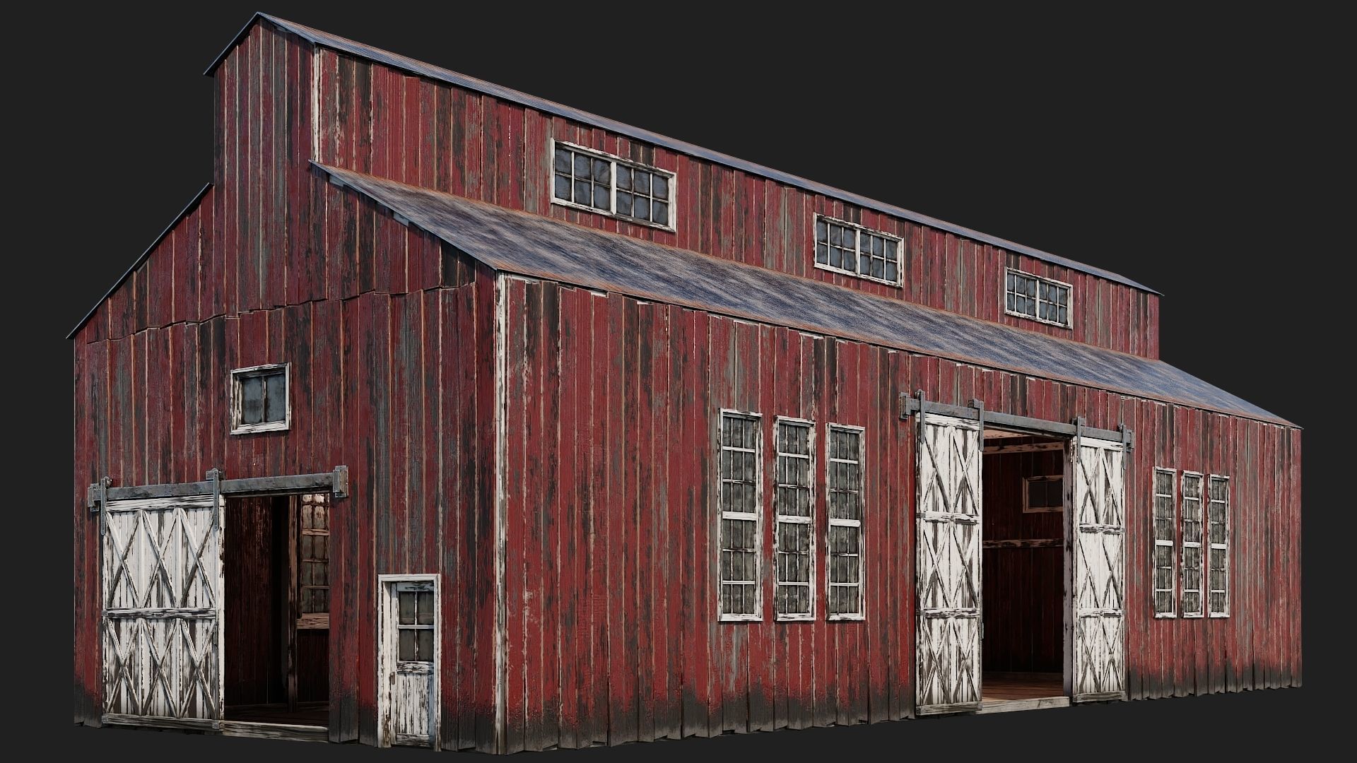 21-22-23-24 - Farm Buildings 4K PBR GameReady Low-poly 3D model_1