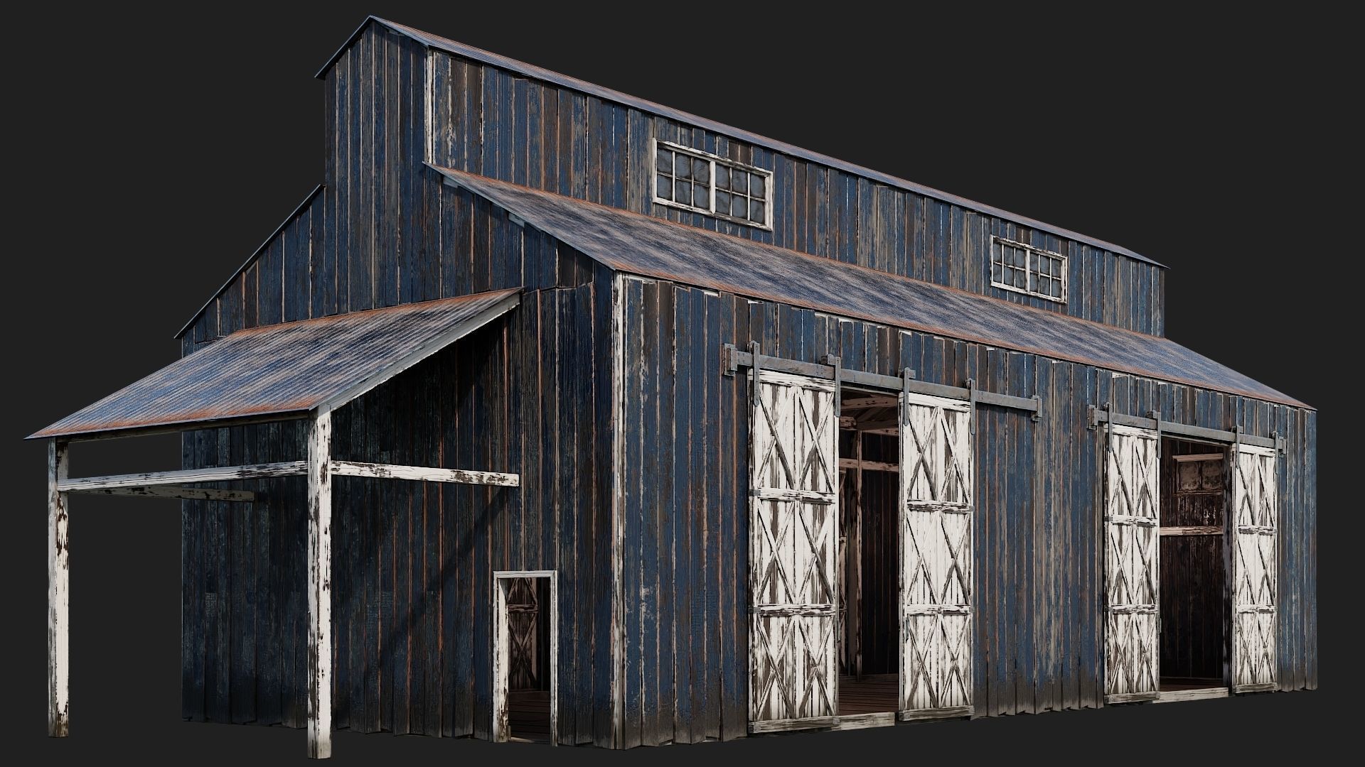 21-22-23-24 - Farm Buildings 4K PBR GameReady Low-poly 3D model_3