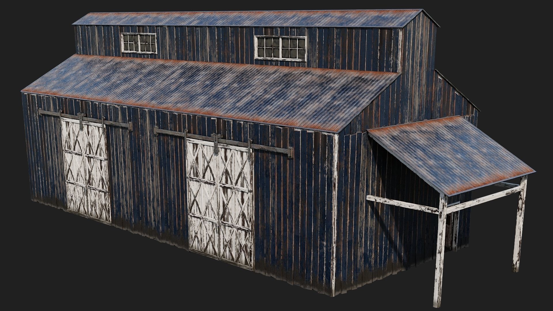 21-22-23-24 - Farm Buildings 4K PBR GameReady Low-poly 3D model_23