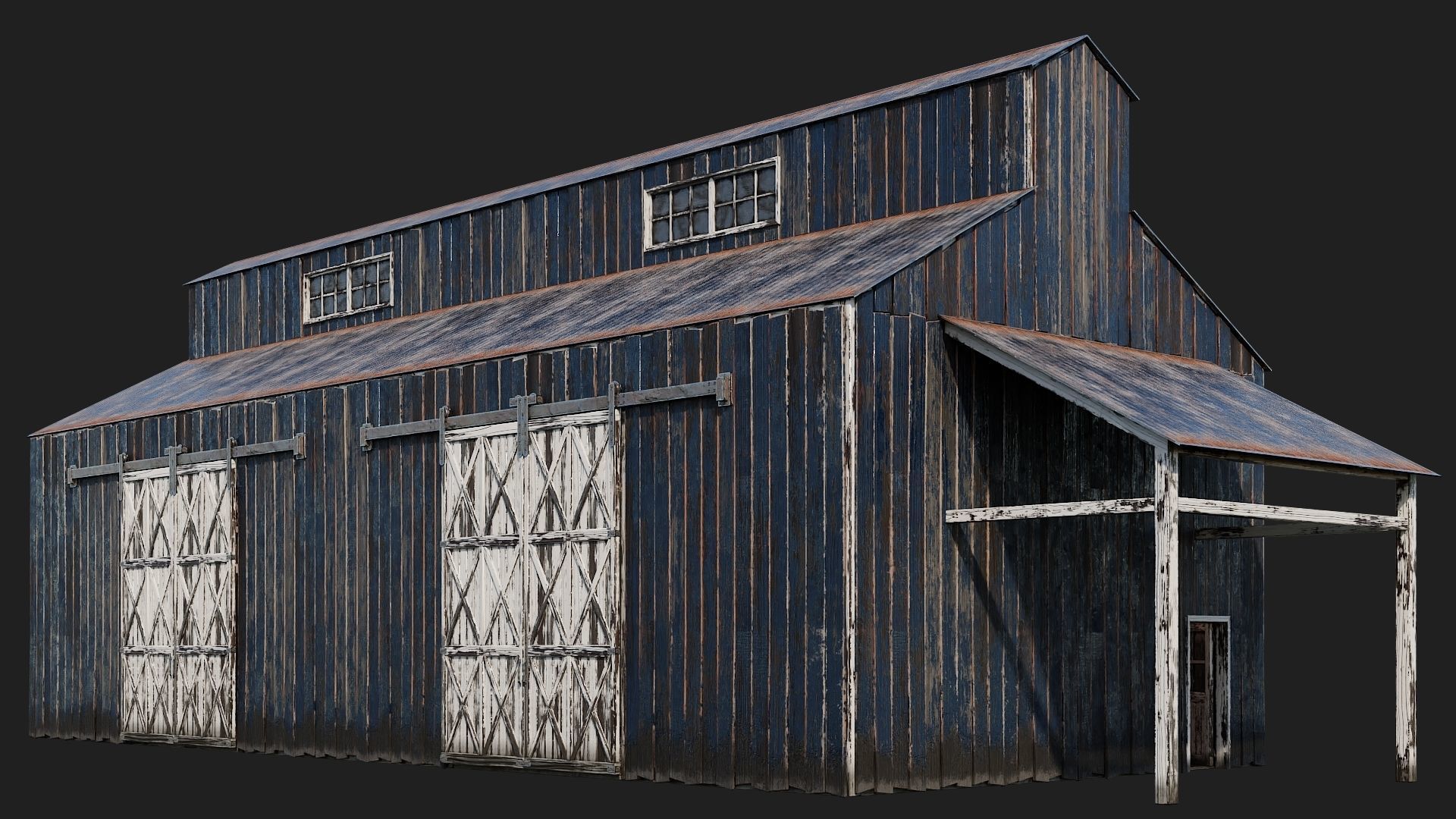 21-22-23-24 - Farm Buildings 4K PBR GameReady Low-poly 3D model_26