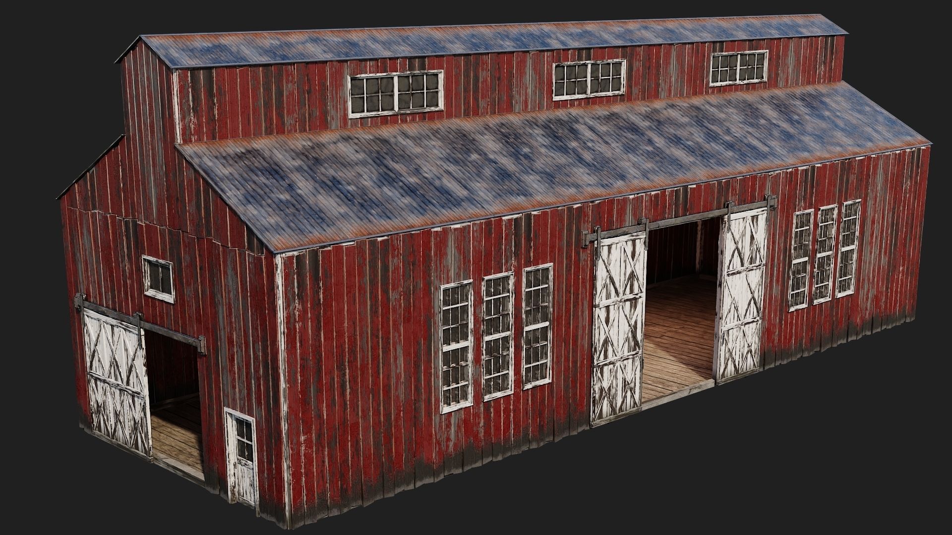 21-22-23-24 - Farm Buildings 4K PBR GameReady Low-poly 3D model_12