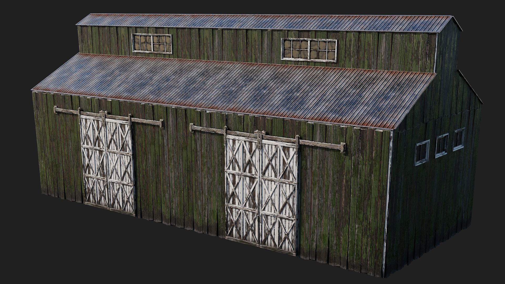 21-22-23-24 - Farm Buildings 4K PBR GameReady Low-poly 3D model_21