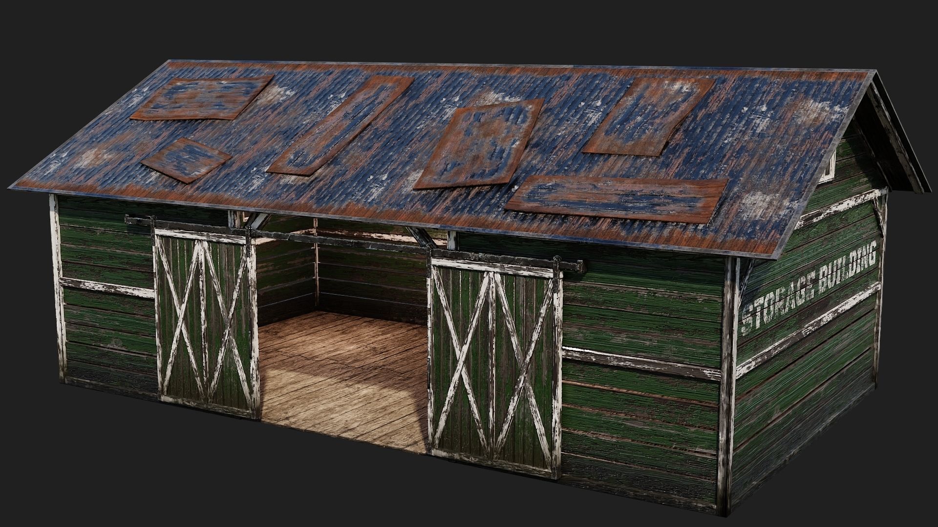 25-26-27-28 - Farm Buildings 4K PBR GameReady Low-poly 3D model_21