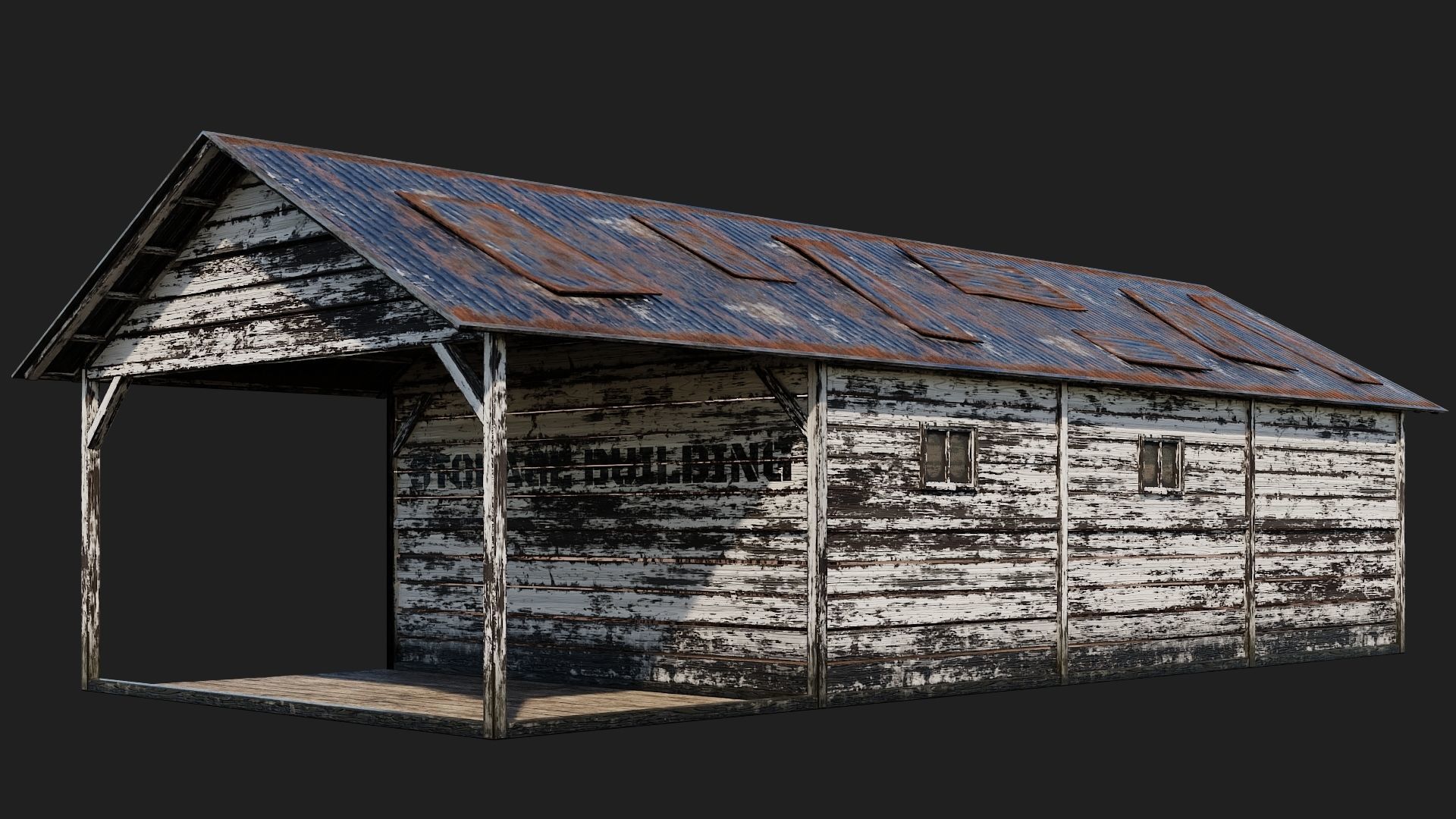 25-26-27-28 - Farm Buildings 4K PBR GameReady Low-poly 3D model_33