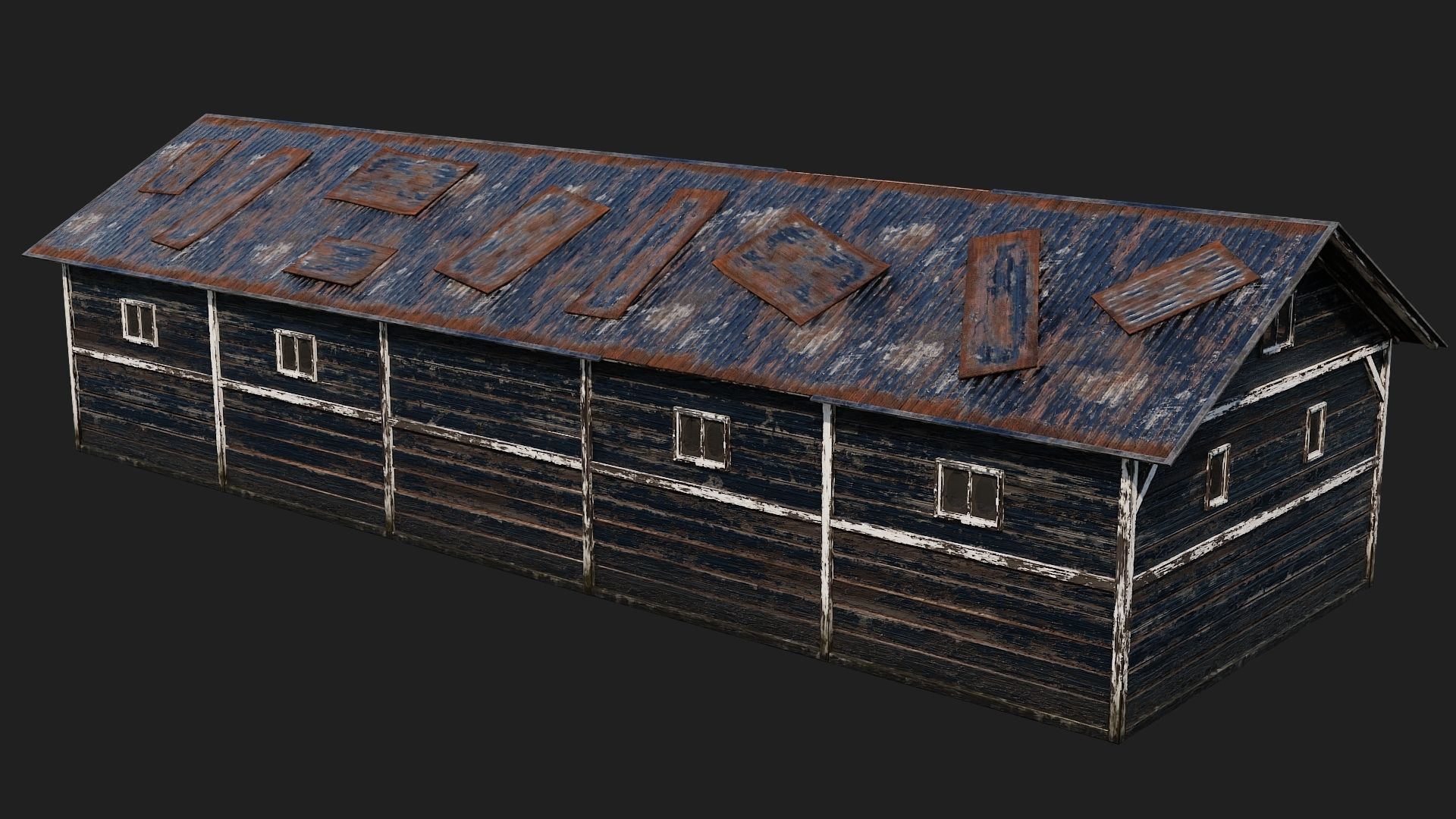 25-26-27-28 - Farm Buildings 4K PBR GameReady Low-poly 3D model_31