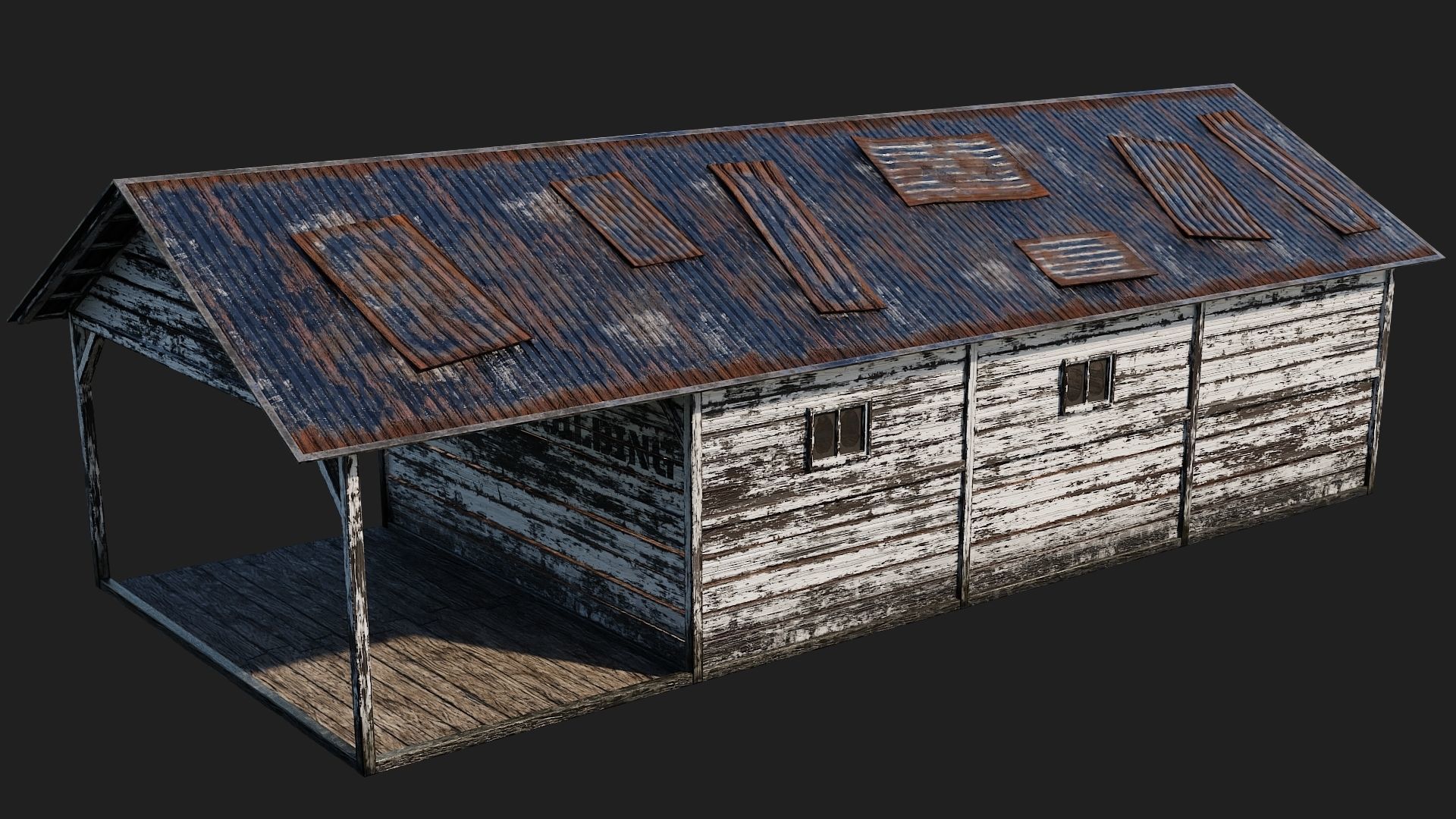 25-26-27-28 - Farm Buildings 4K PBR GameReady Low-poly 3D model_39