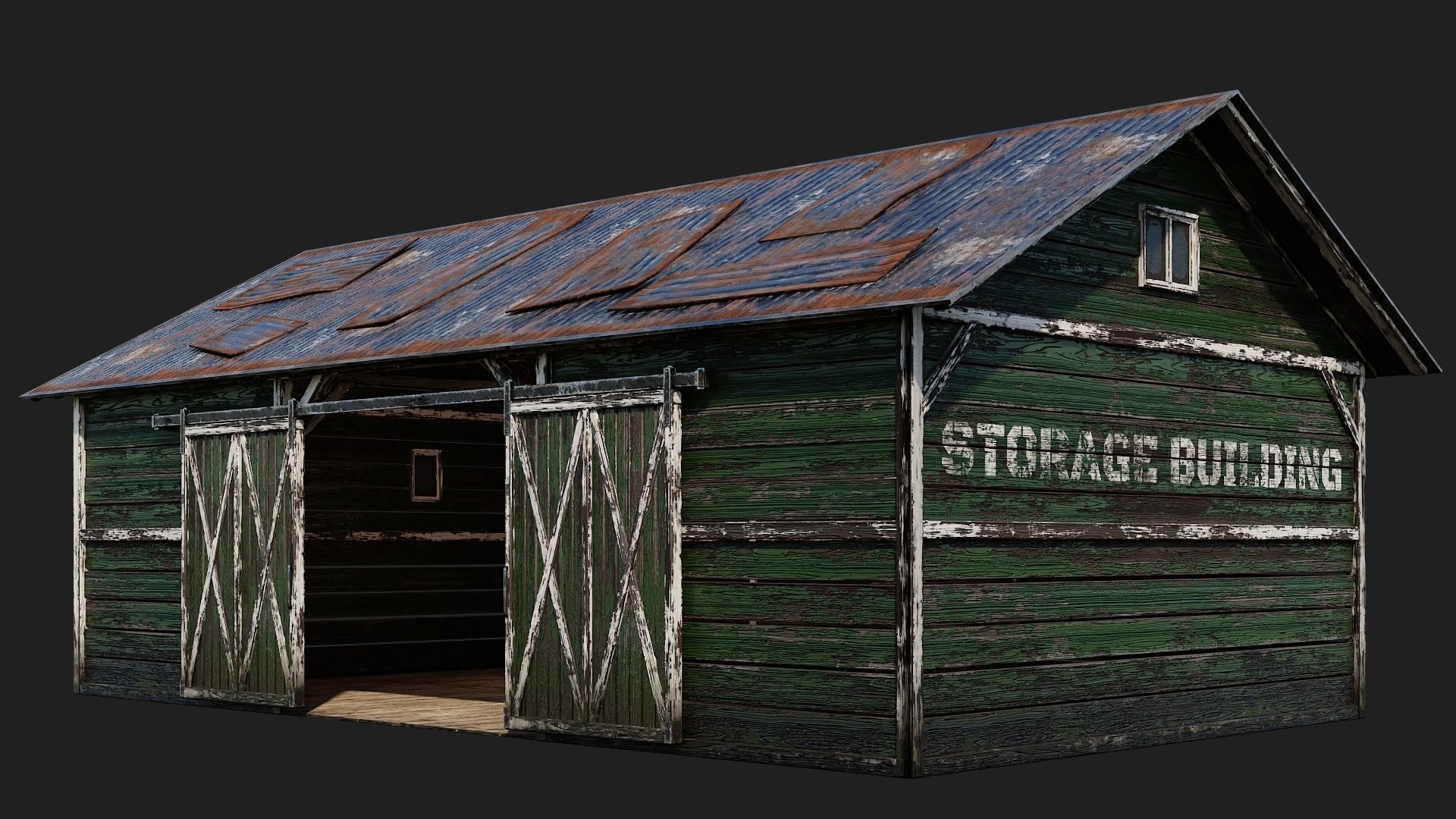25-26-27-28 - Farm Buildings 4K PBR GameReady Low-poly 3D model_2