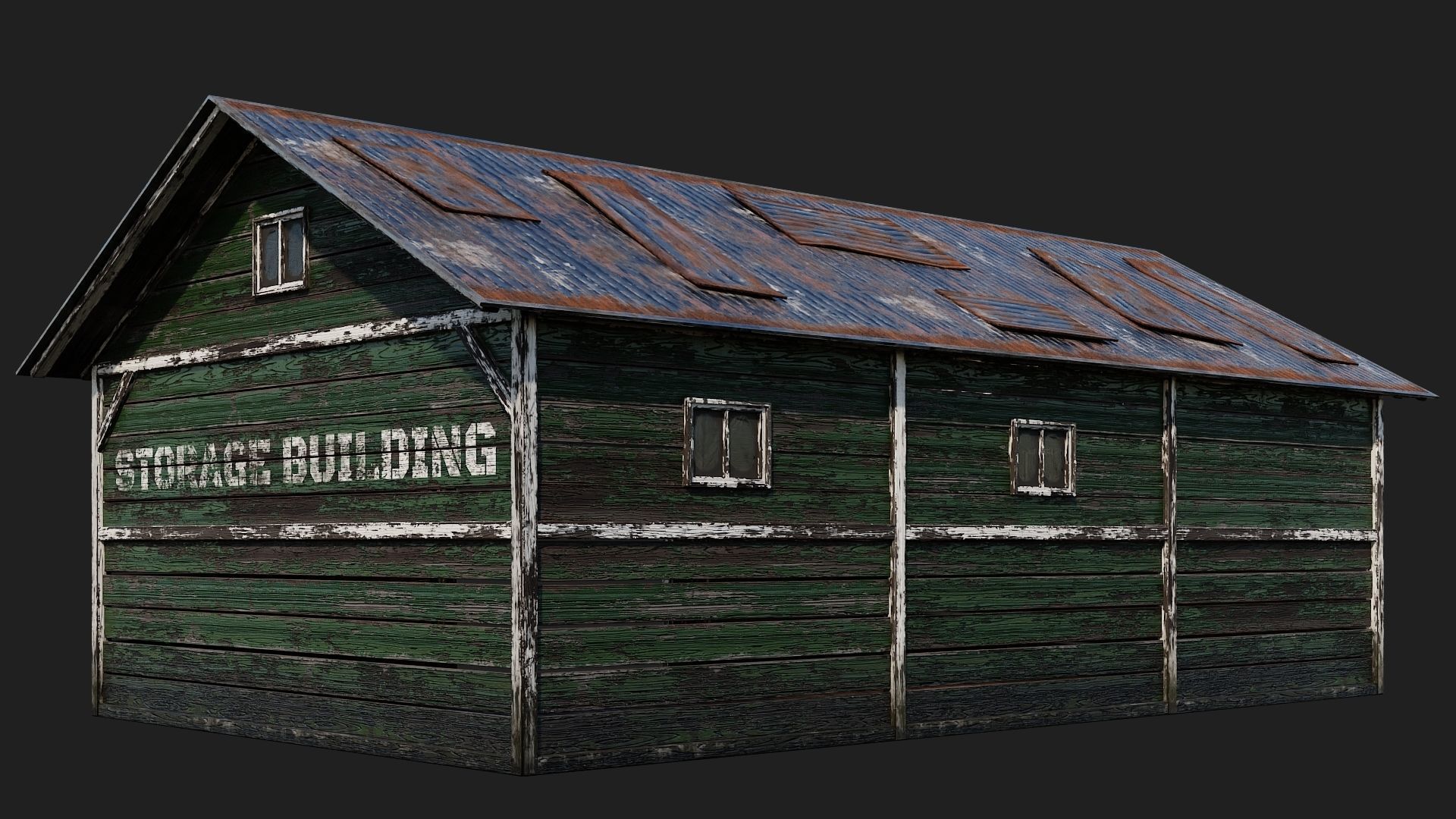 25-26-27-28 - Farm Buildings 4K PBR GameReady Low-poly 3D model_17