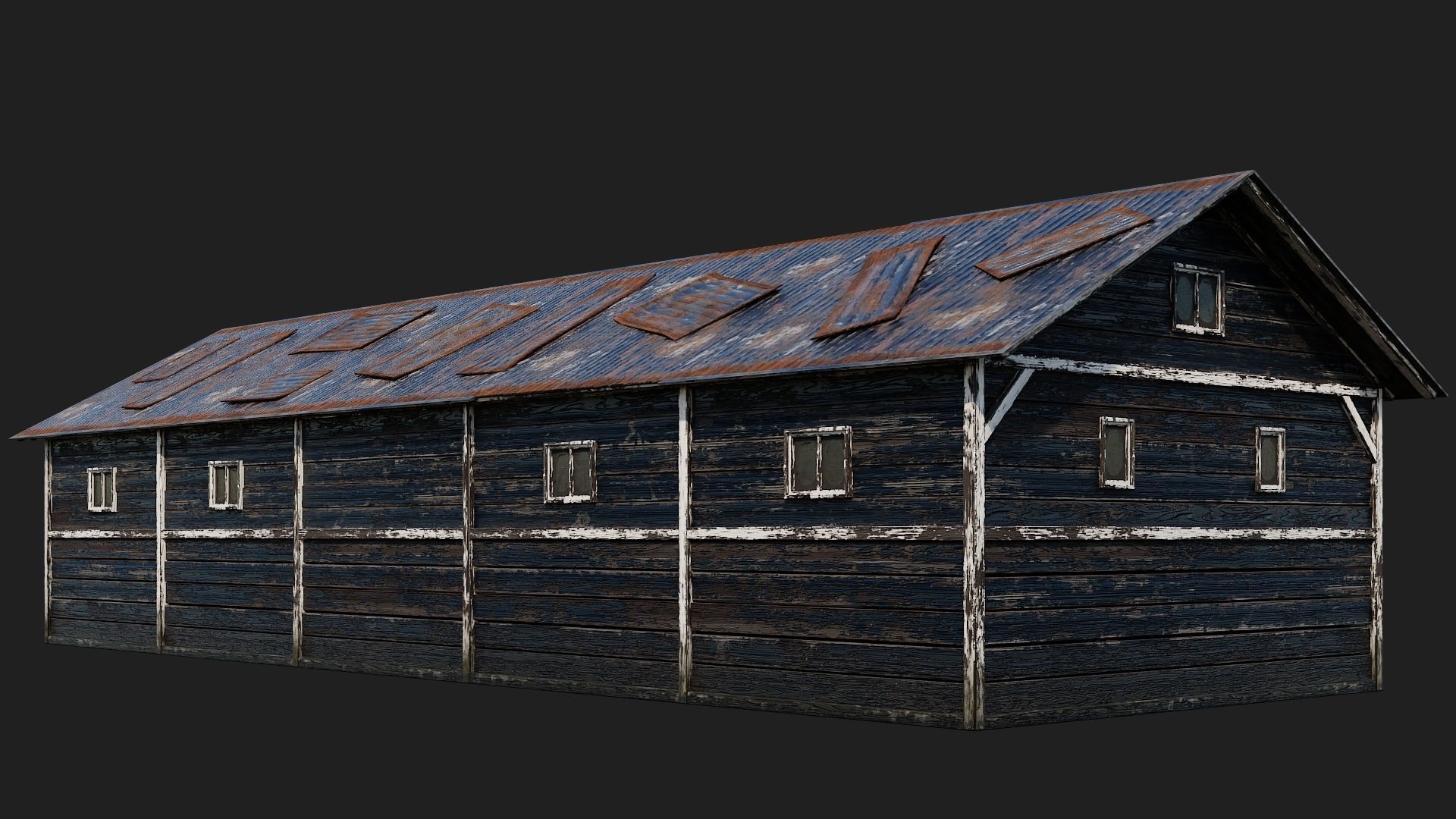 25-26-27-28 - Farm Buildings 4K PBR GameReady Low-poly 3D model_26
