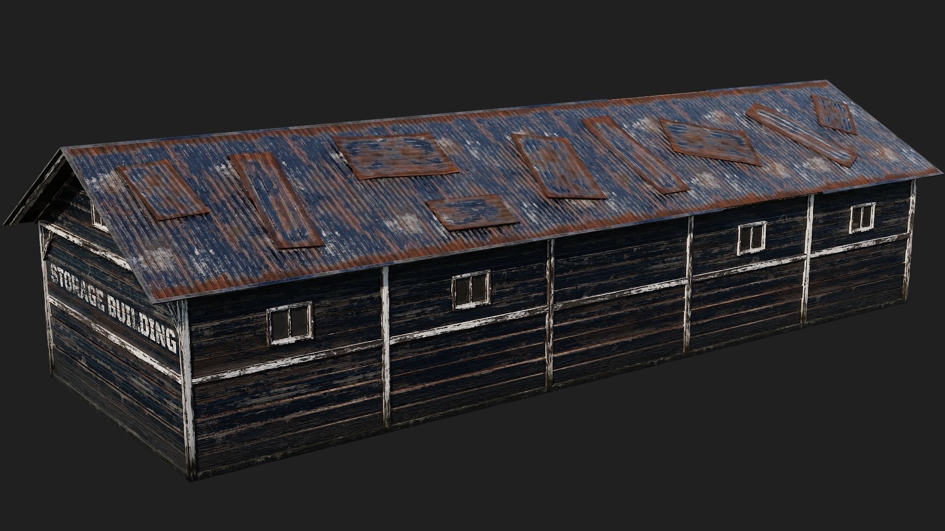25-26-27-28 - Farm Buildings 4K PBR GameReady Low-poly 3D model_30