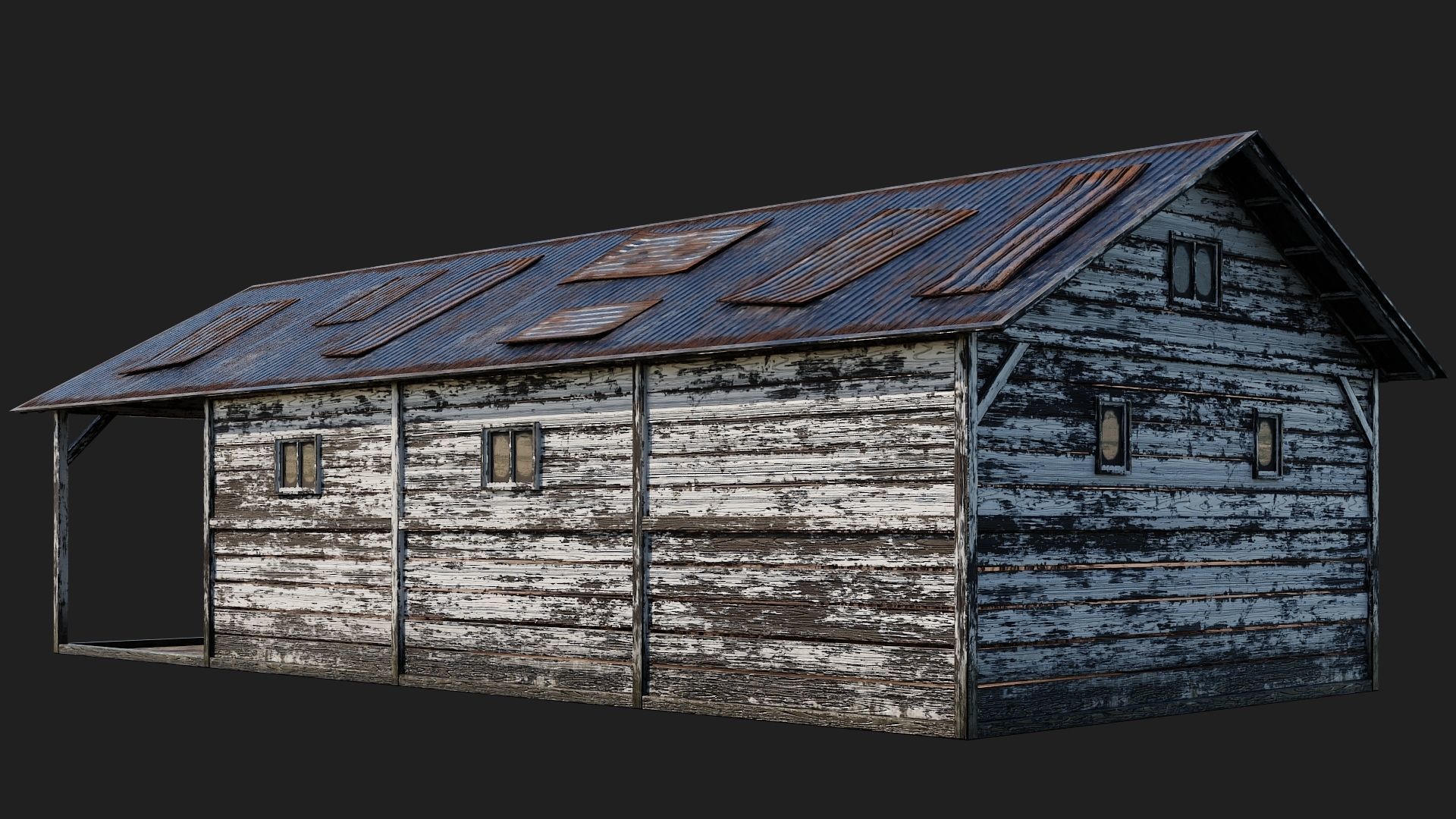 25-26-27-28 - Farm Buildings 4K PBR GameReady Low-poly 3D model_34