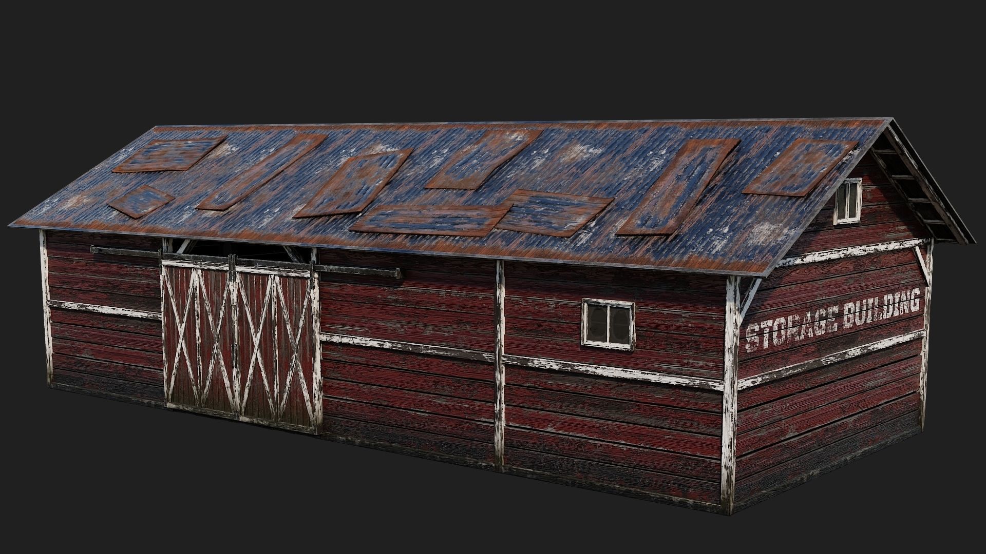 25-26-27-28 - Farm Buildings 4K PBR GameReady Low-poly 3D model_13
