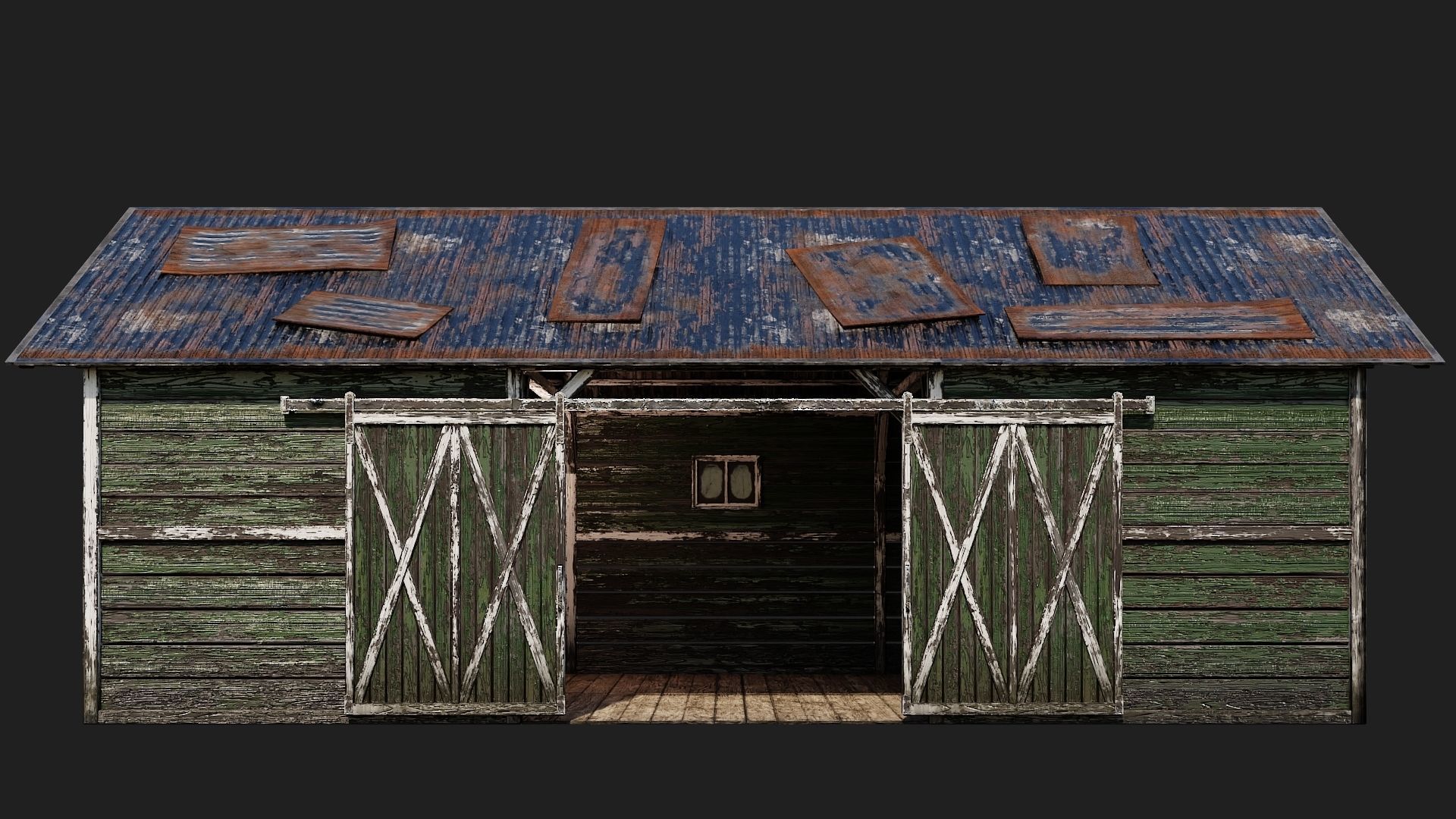 25-26-27-28 - Farm Buildings 4K PBR GameReady Low-poly 3D model_20