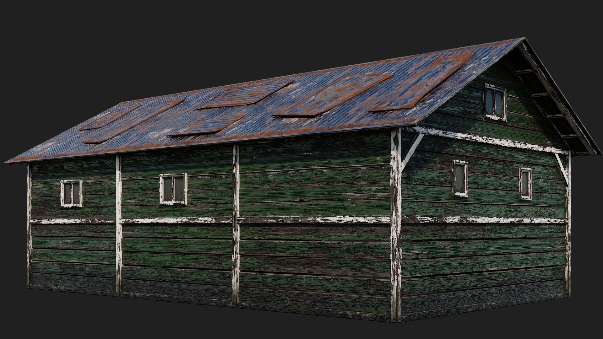 25-26-27-28 - Farm Buildings 4K PBR GameReady Low-poly 3D model_18