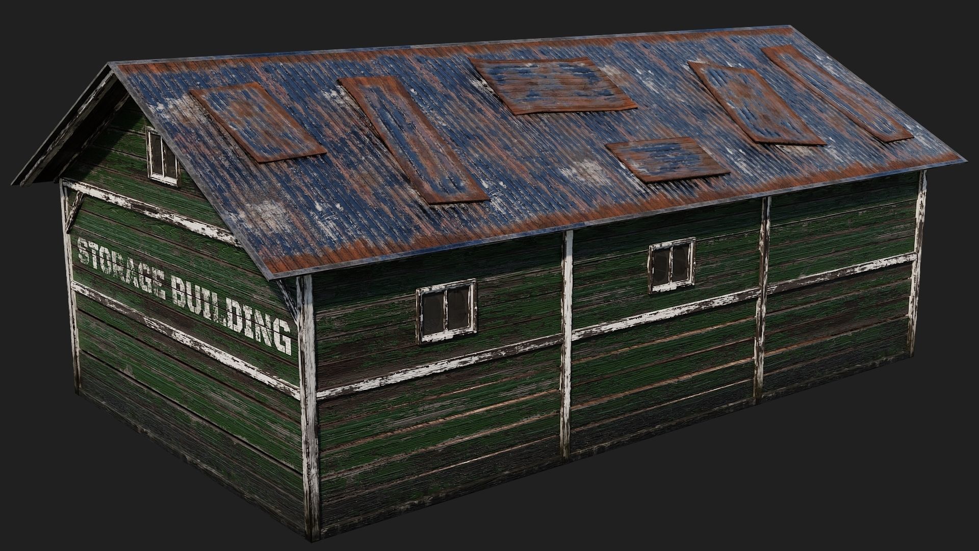 25-26-27-28 - Farm Buildings 4K PBR GameReady Low-poly 3D model_22