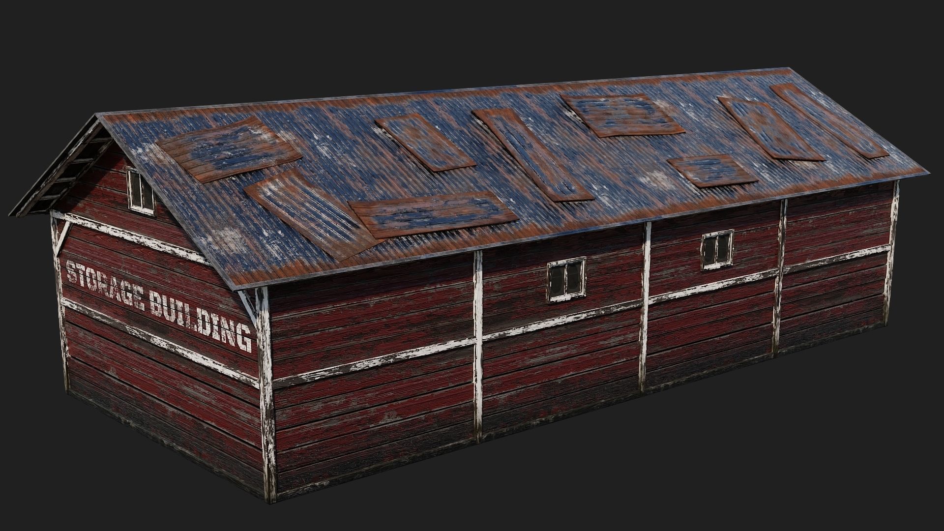 25-26-27-28 - Farm Buildings 4K PBR GameReady Low-poly 3D model_14