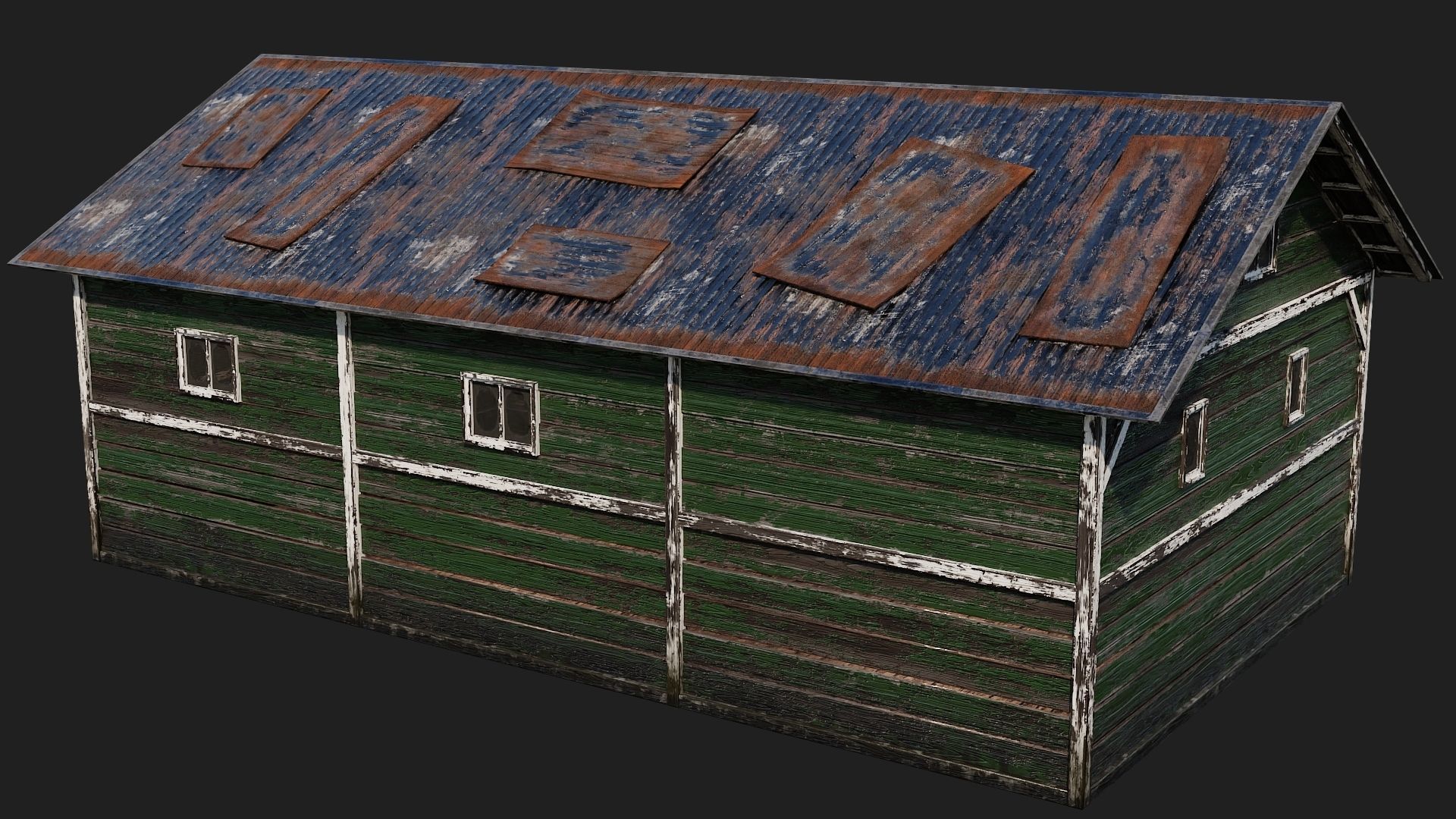 25-26-27-28 - Farm Buildings 4K PBR GameReady Low-poly 3D model_23