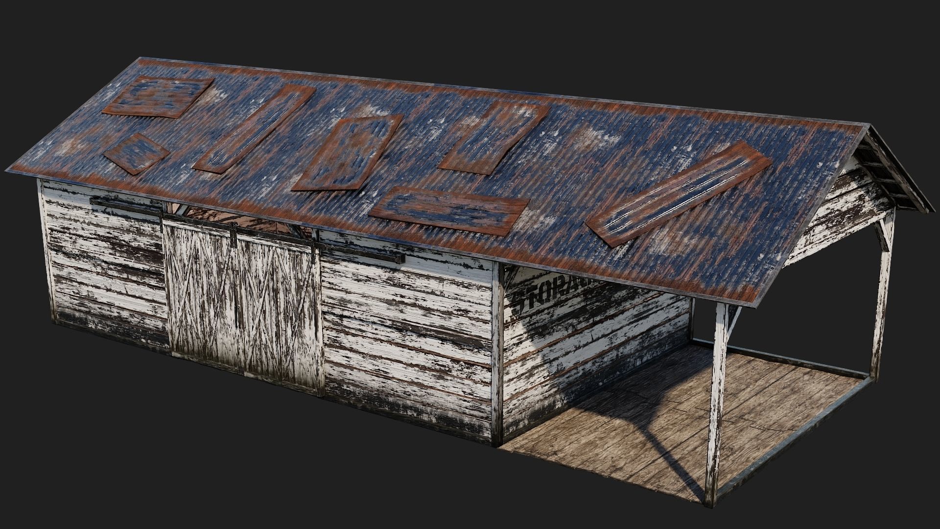 25-26-27-28 - Farm Buildings 4K PBR GameReady Low-poly 3D model_38