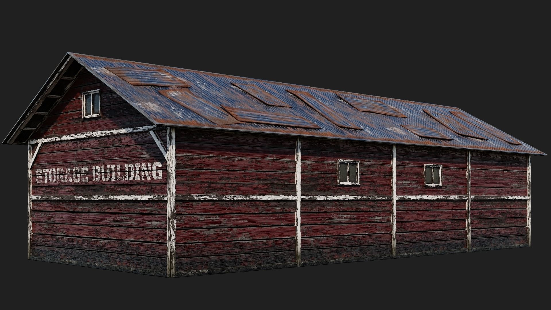 25-26-27-28 - Farm Buildings 4K PBR GameReady Low-poly 3D model_8