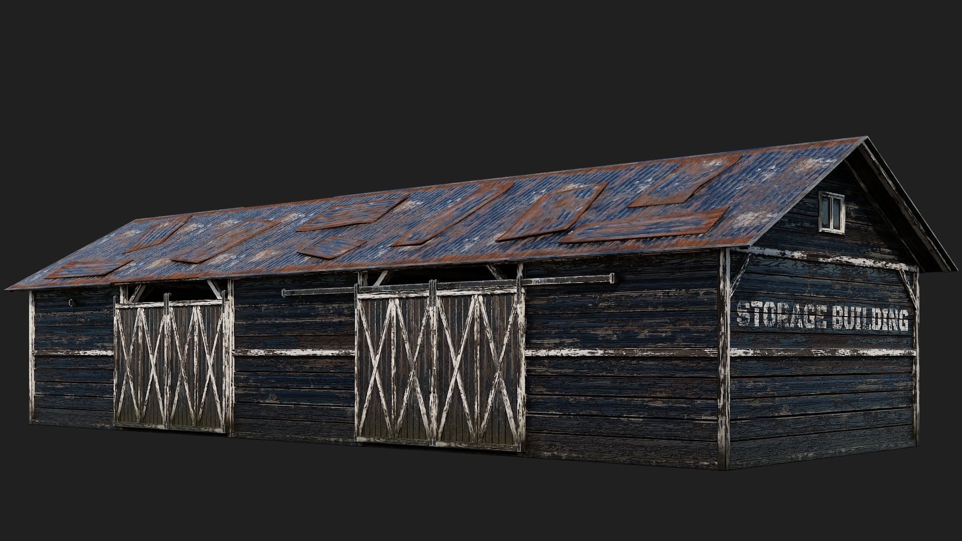 25-26-27-28 - Farm Buildings 4K PBR GameReady Low-poly 3D model_3