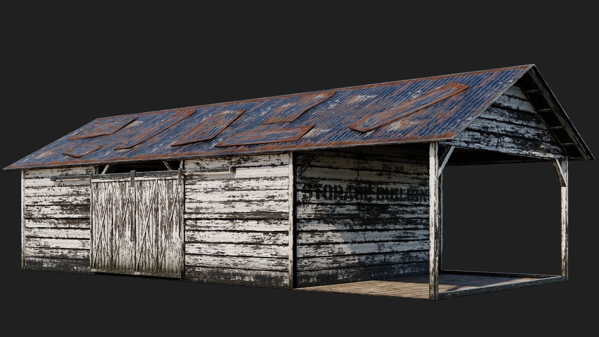 25-26-27-28 - Farm Buildings 4K PBR GameReady Low-poly 3D model_4