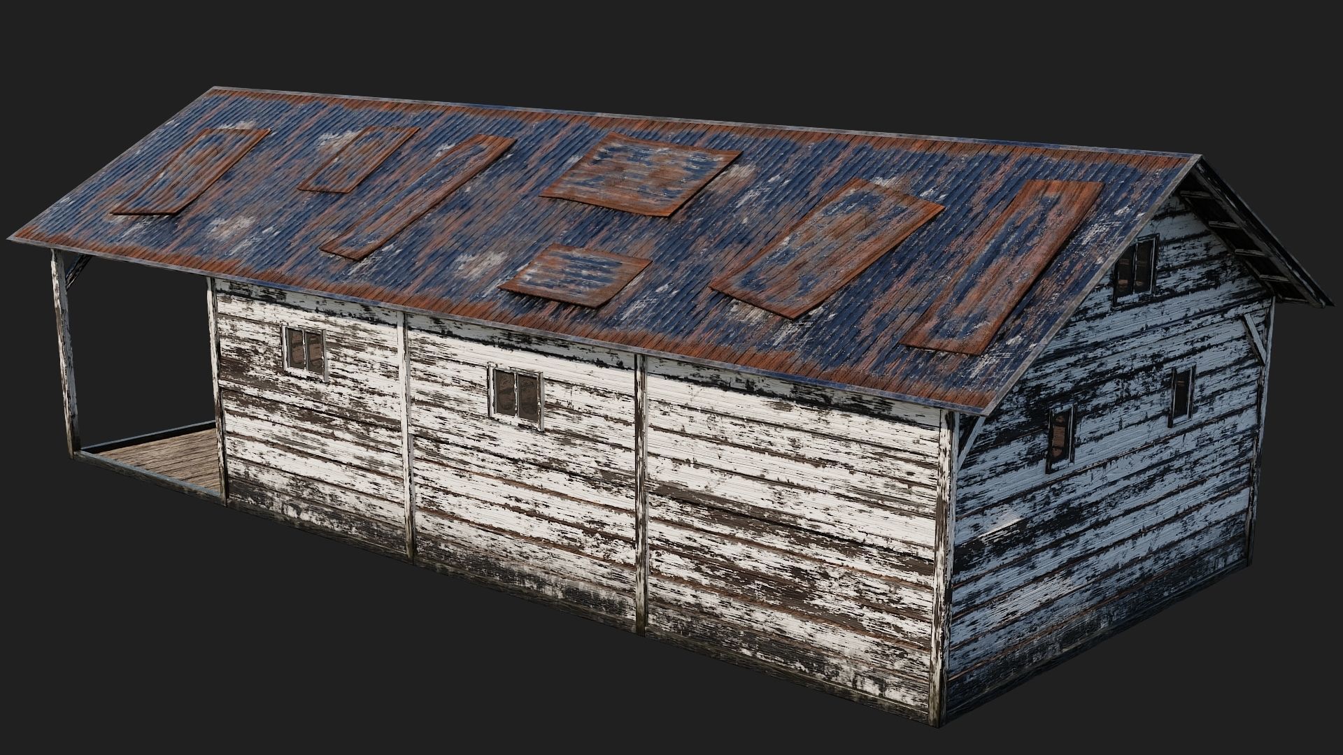 25-26-27-28 - Farm Buildings 4K PBR GameReady Low-poly 3D model_40