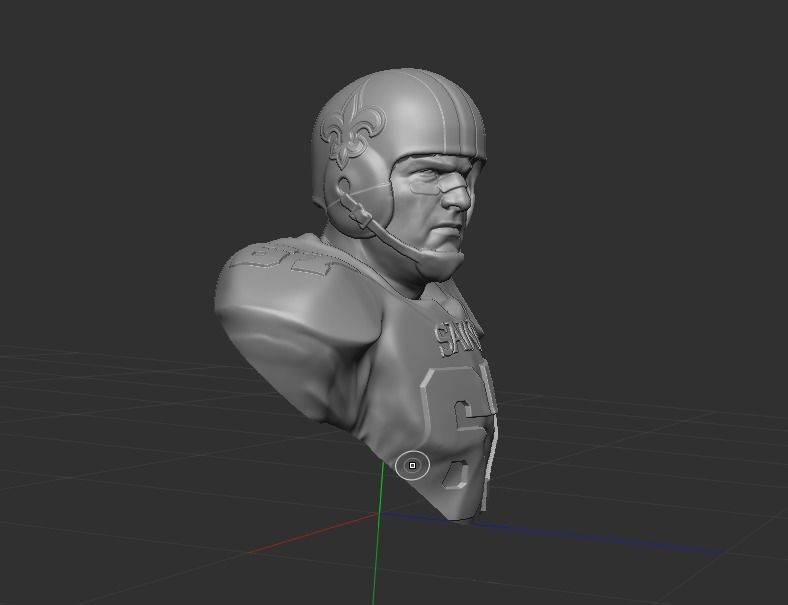 Vintage New Orleans Saints Throwback Bust 3D print model_4