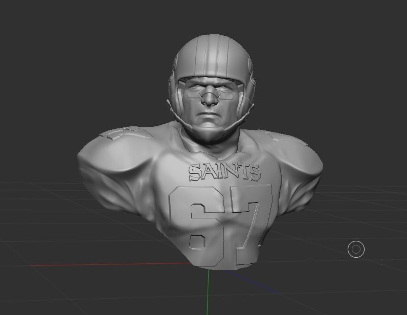 Vintage New Orleans Saints Throwback Bust 3D print model_5