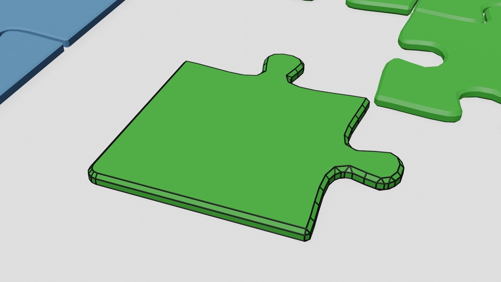 Jigsaw Puzzle Pack 7x7 10x10 11x7 19x11 Low-poly 3D model_7