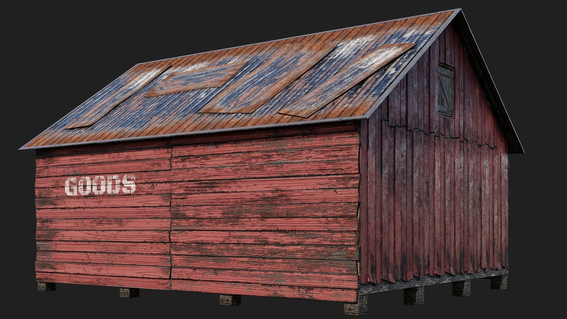 29-30-31-32 - Farm Buildings 4K PBR GameReady Low-poly 3D model_8